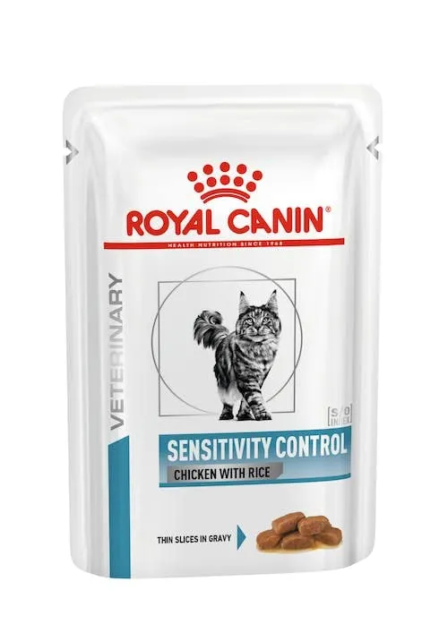 Royal Canin Veterinary Sensitivity Control | Confezione doppia | 2 x 12 x 85 g | Alimento dietetico completo per gatti adulti | Per ridurre i sintomi di intolleranza ai nutrienti - immagine 2
