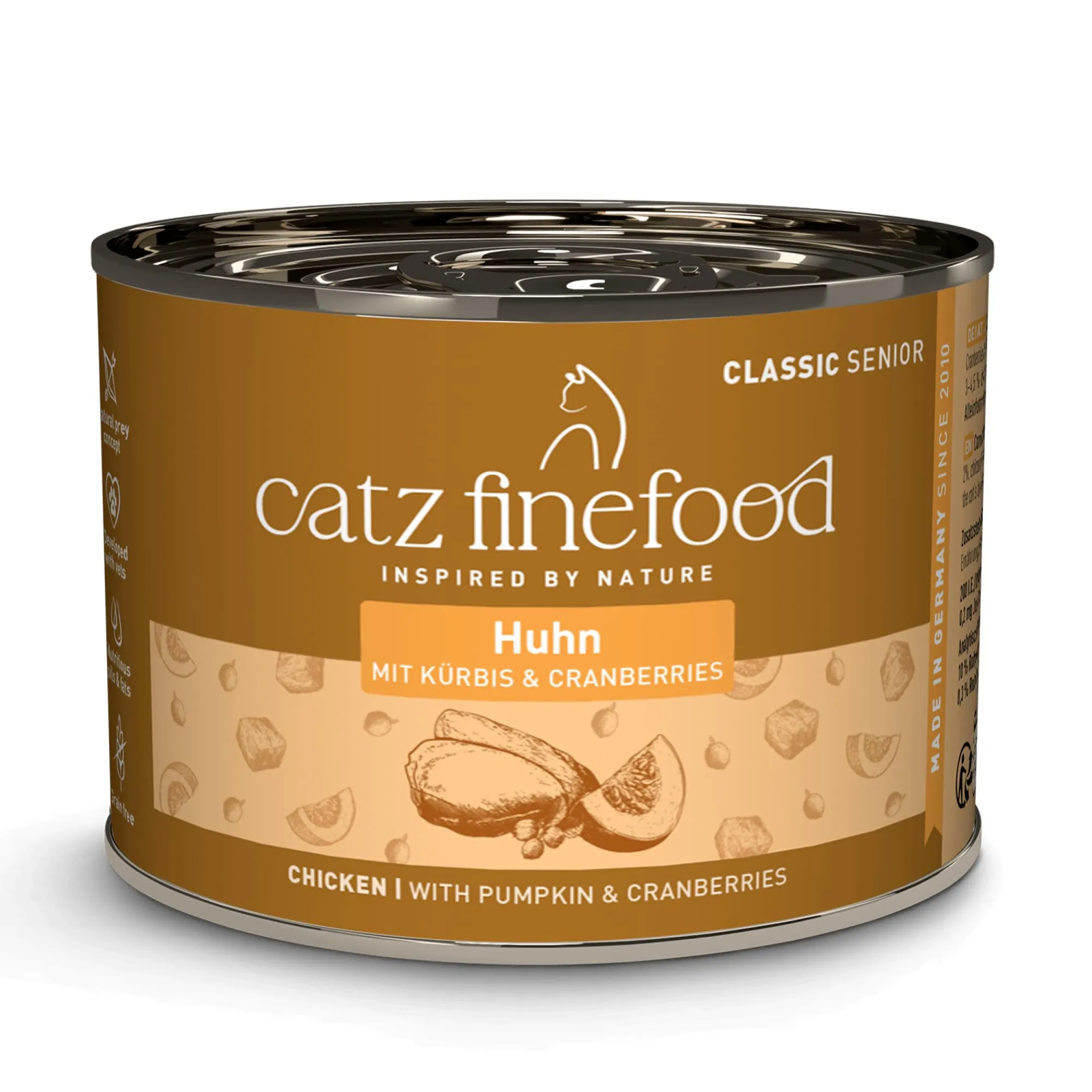 catz finefood Senior N°03 cibo umido per gatti – cibo umido di alta qualità per il vostro gatto anziano – senza cereali, senza zucchero, alto contenuto di carne, vitamine e minerali (6 barattoli da - immagine 1