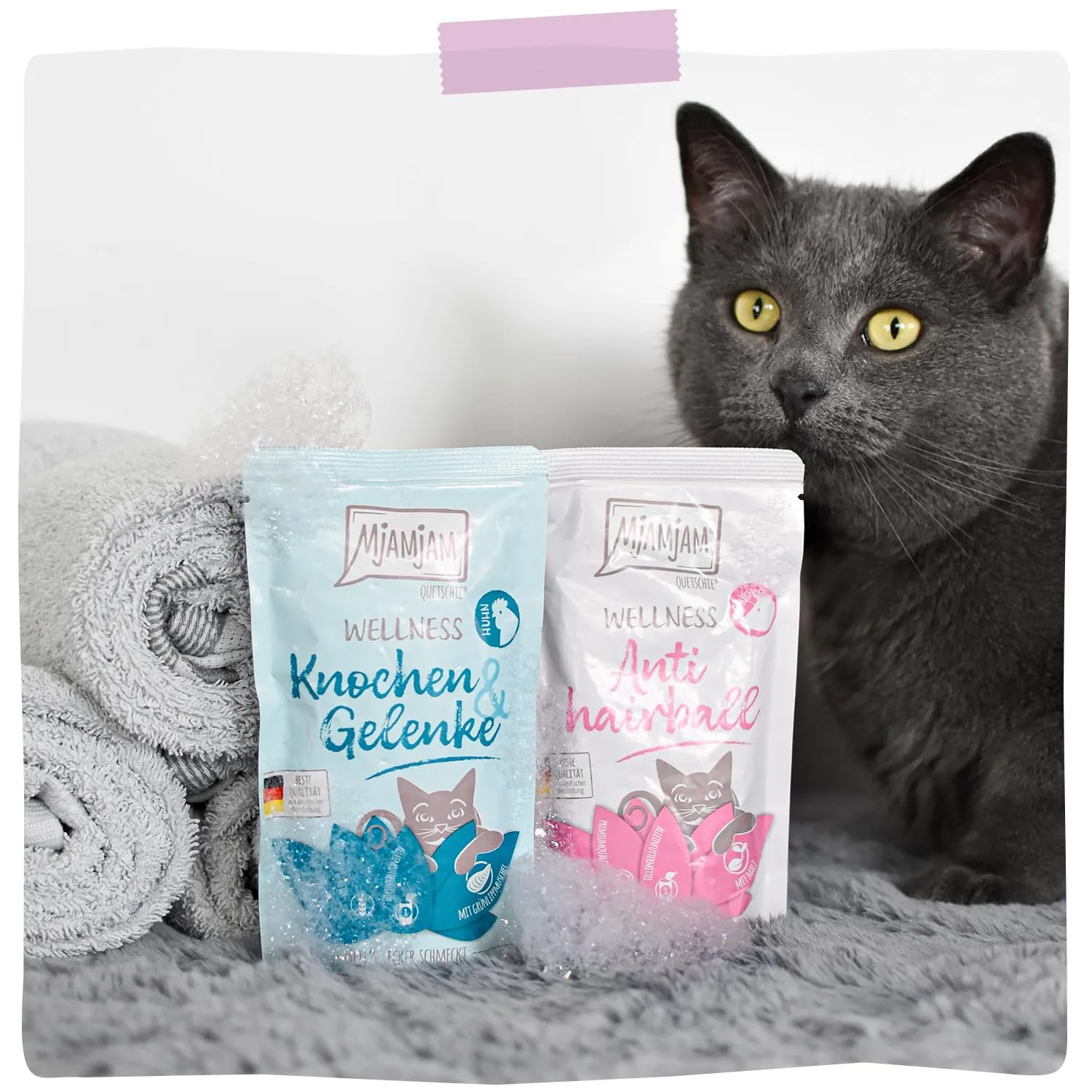 MjAMjAM - Cibo umido premium per gatti - Wellness - Digestion - Pollo, confezione da 12 (12 x 125g), senza cereali - immagine 6