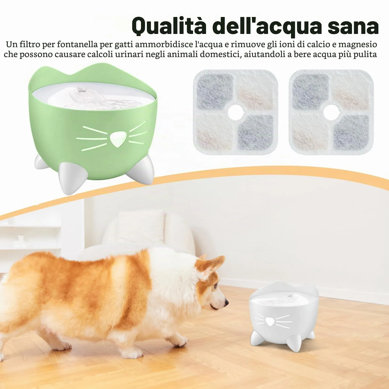 12 Pz Filtro Filtri Fontanella per Gatti, Filtri Fontana Gatto per Catit Pixi Fontana Gatti Filtro di Ricambio per Gatto e Cani - immagine 7