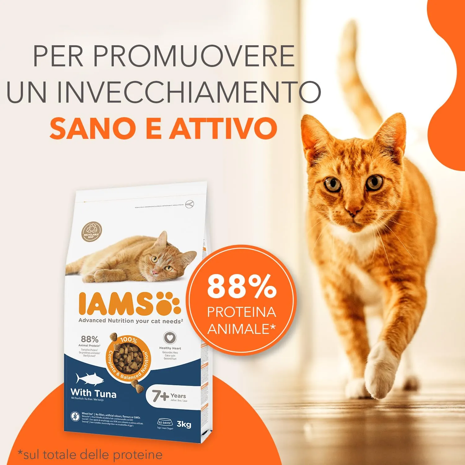 IAMS Senior - Cibo secco per gatti anziani con tonno, 10 kg - immagine 2