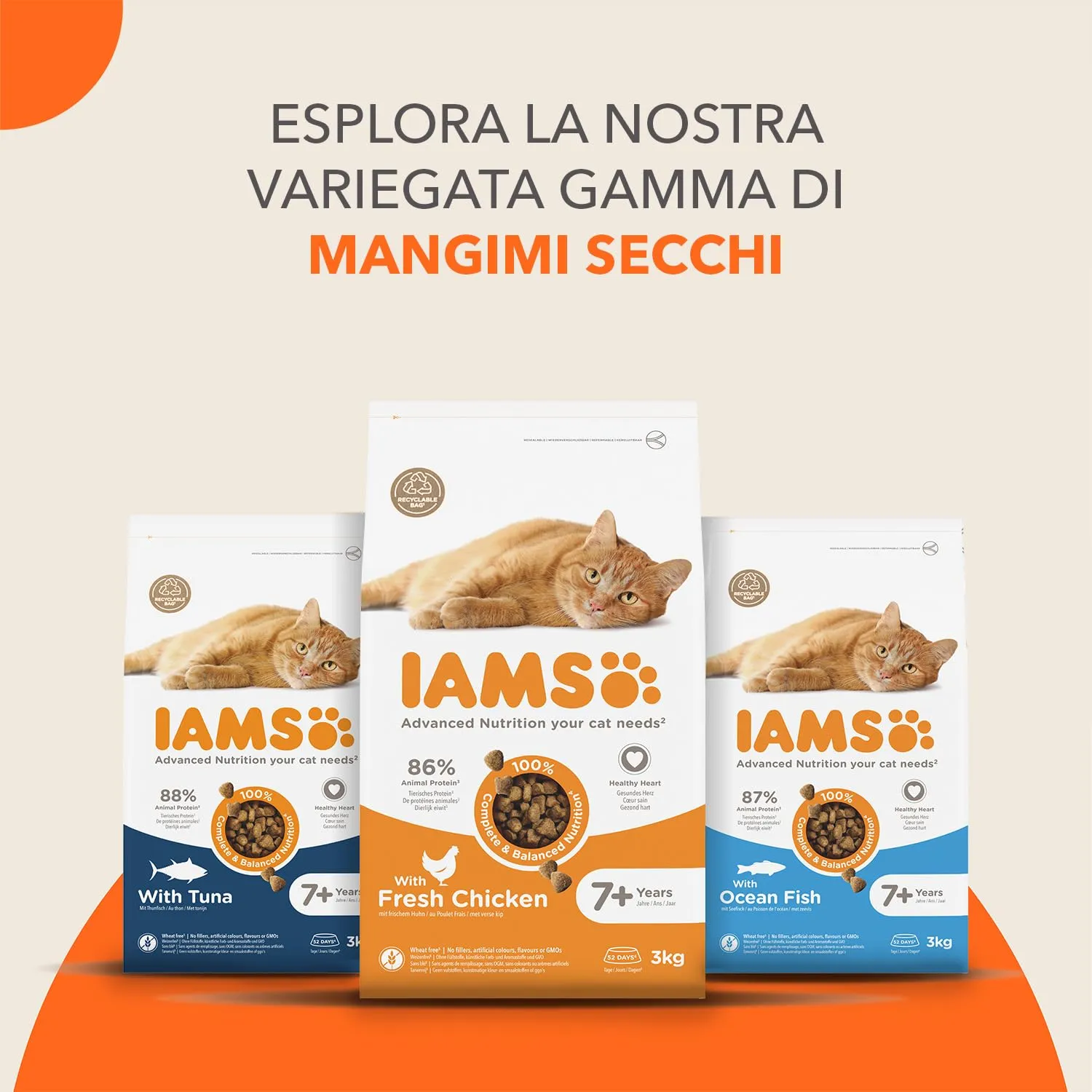 IAMS Senior - Cibo secco per gatti anziani con tonno, 10 kg - immagine 6