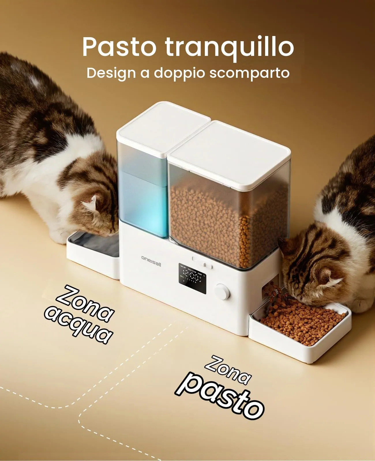 oneisall Distributore automatico per gatti e acqua - immagine 4