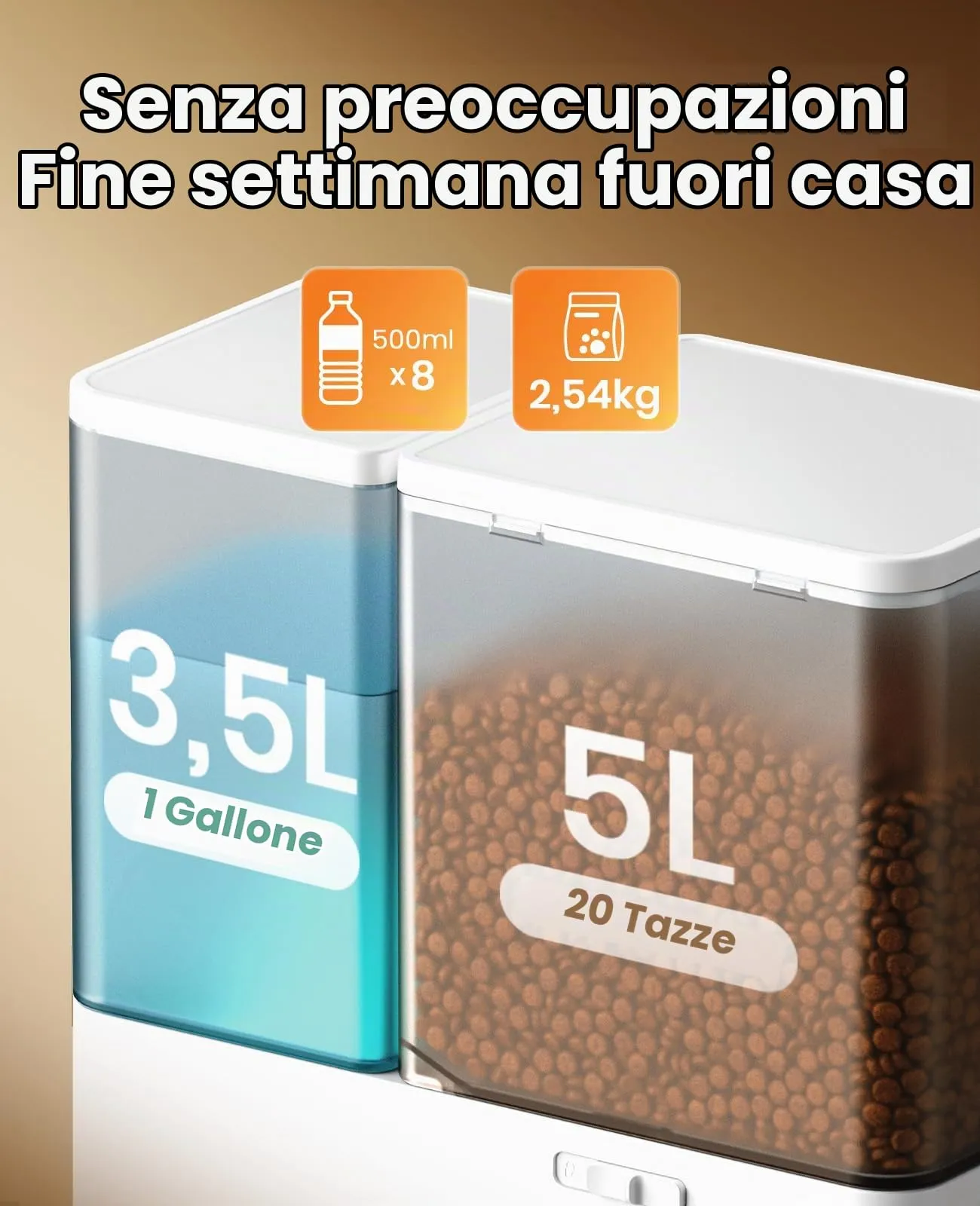 oneisall Distributore automatico per gatti e acqua - immagine 6