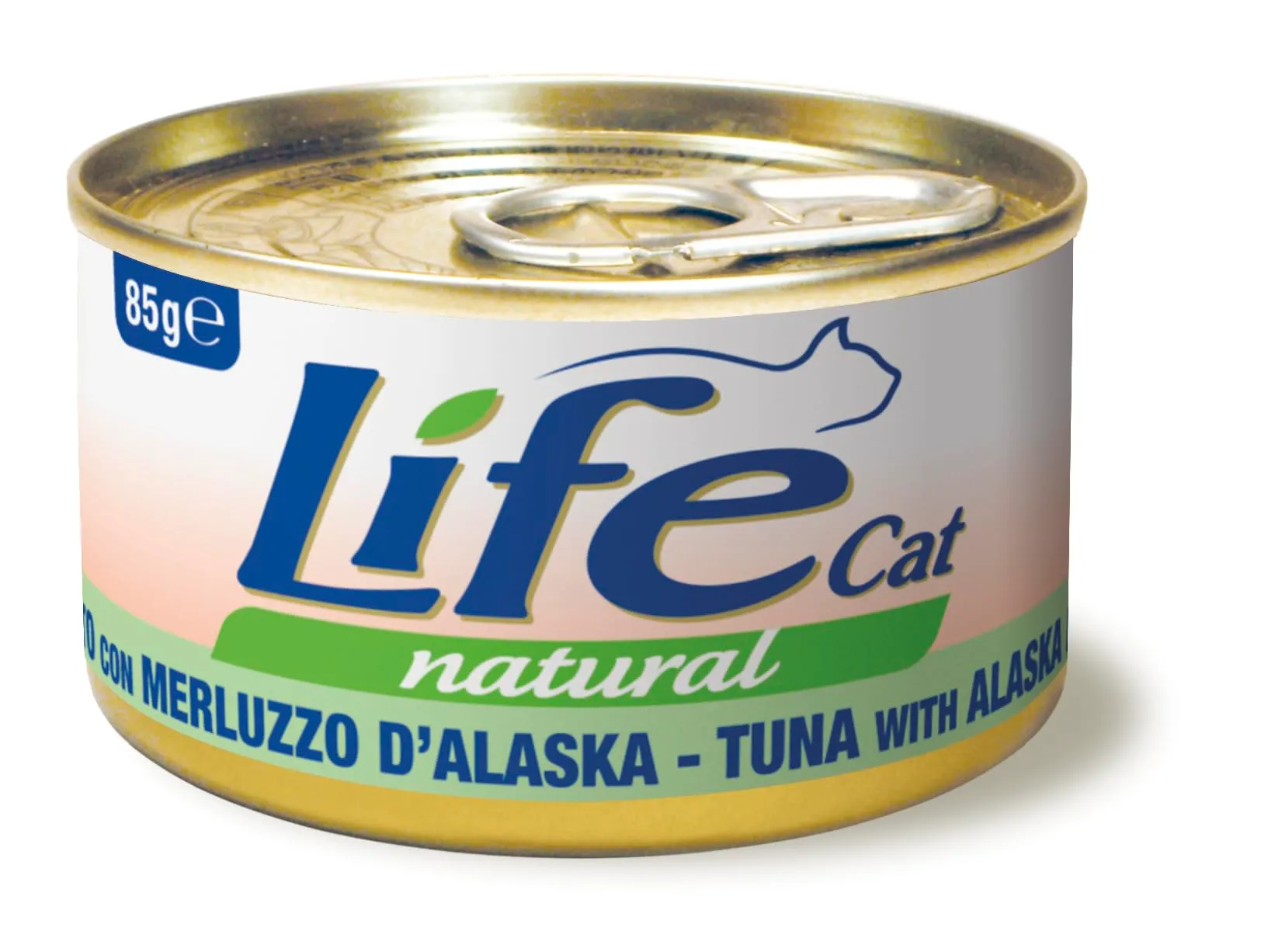 Life Natural Cat Adult – Cibo Umido per Gatti con 75% Tonno – Lattine da 85 g – Confezione da 12 (Tonno e Merluzzo d'Alaska) - immagine 1