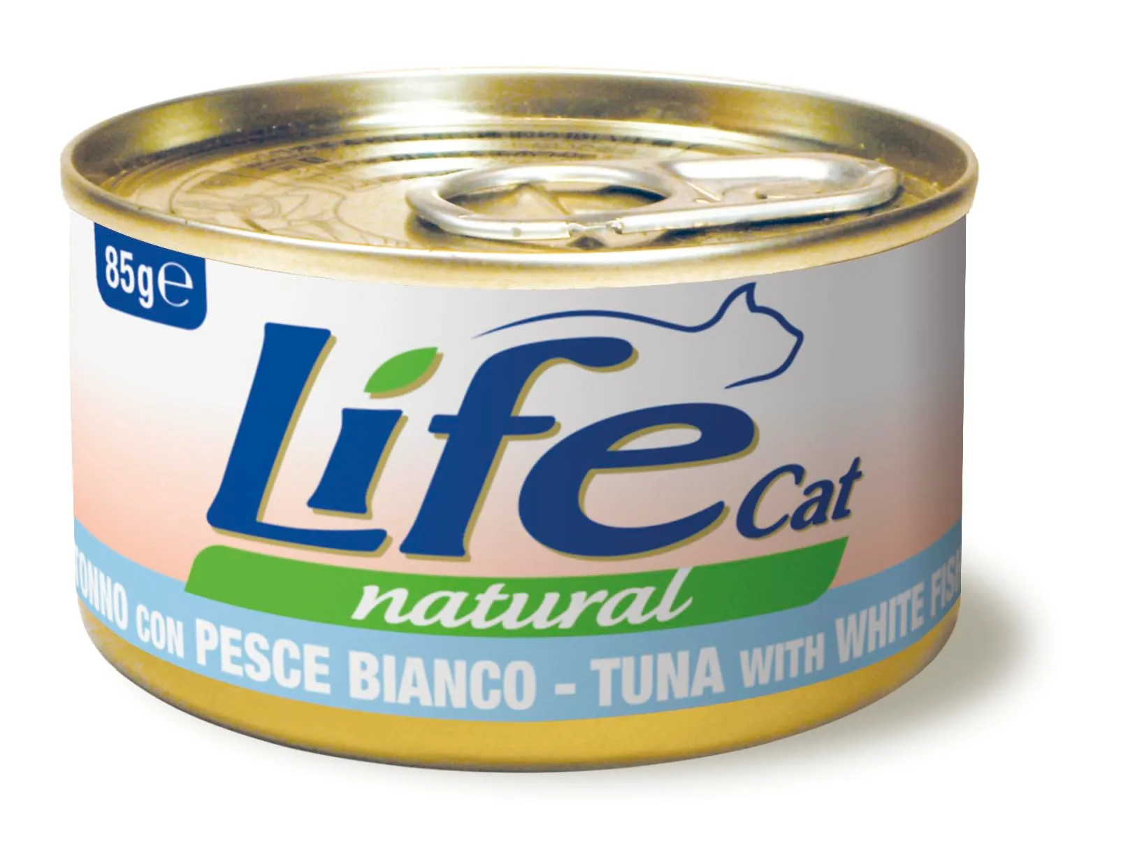 Life Natural Cat Adult – Cibo Umido per Gatti con 75% Tonno – Lattine da 85 g – Confezione da 12 (Tonno e Pesce Bianco) - immagine 1