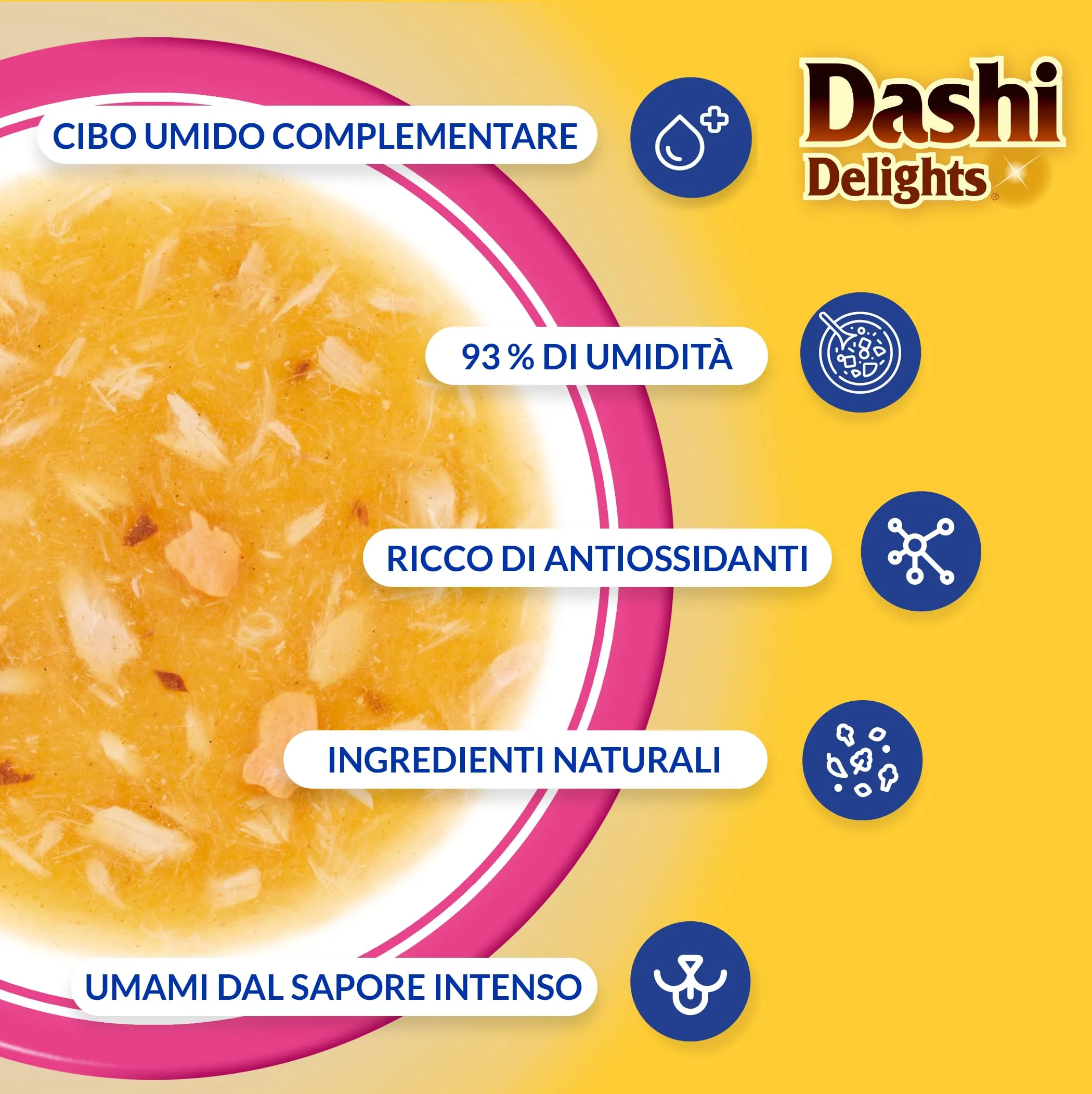 INABA Dashi Delights Silky Broth, Brodo per Gatti al Tonno e Salmone, Cibo Umido Ricco di Proteine, Ingredienti Naturali, Snack Umido per Gatti, Zuppa, 12 Confezioni da 40 g - immagine 5