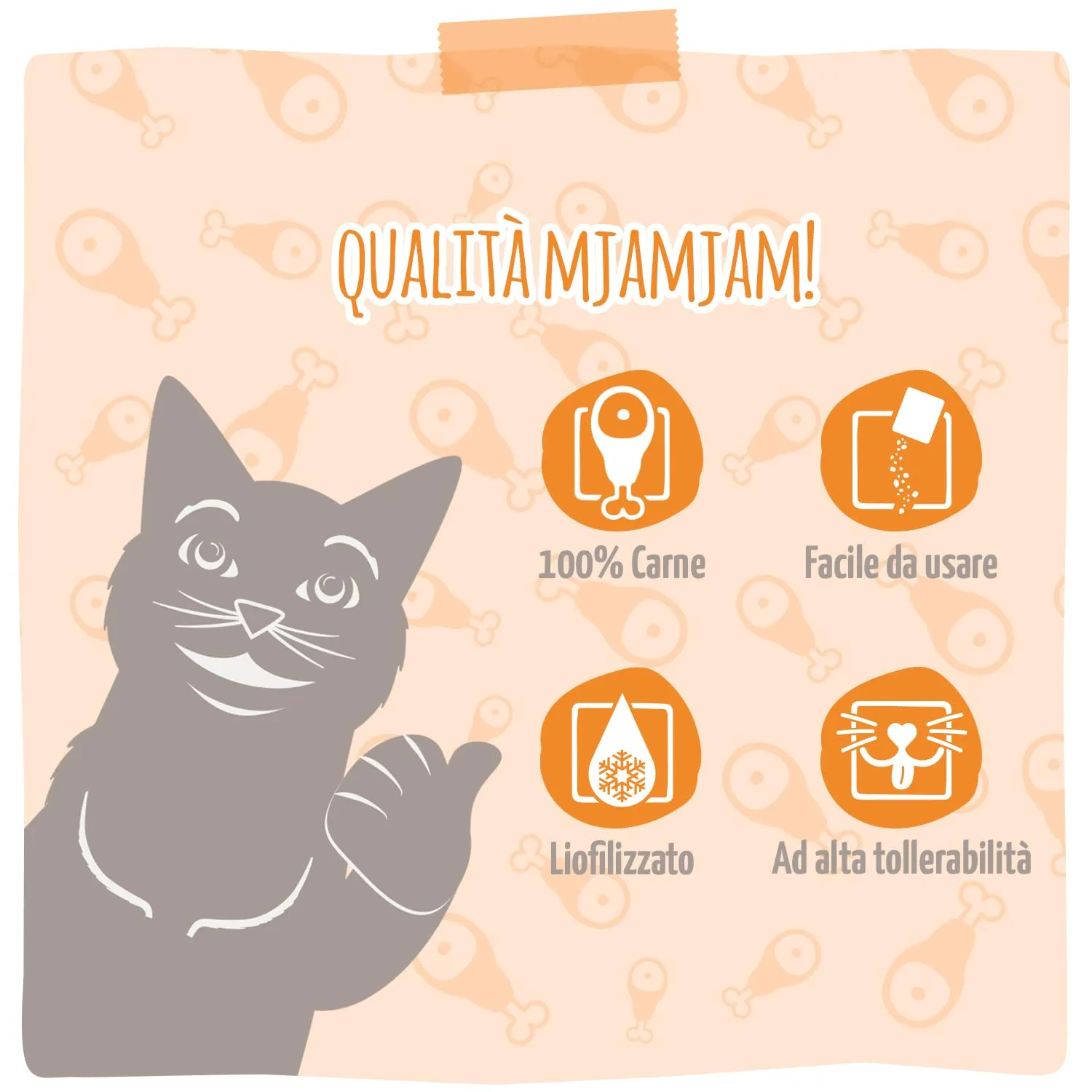 MjAMjAM Topping Premium per gatti – Filetto di pollo (1x 60g) - immagine 4