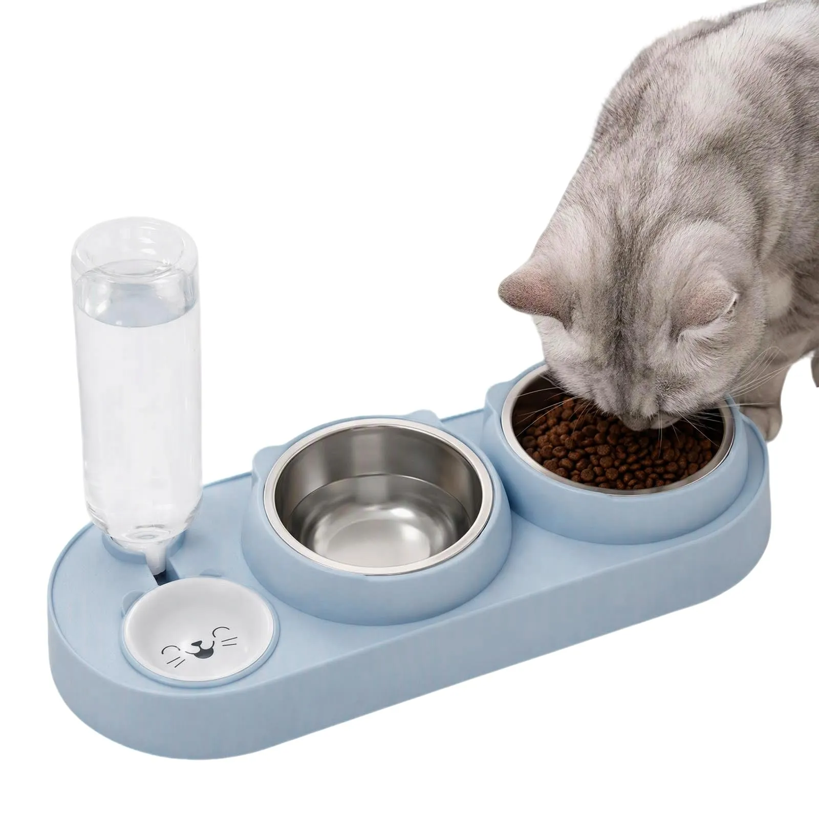 Ciotole per Gatti, Ciotole per Cani con Serbatoio Automatico Dell'Acqua - immagine 2