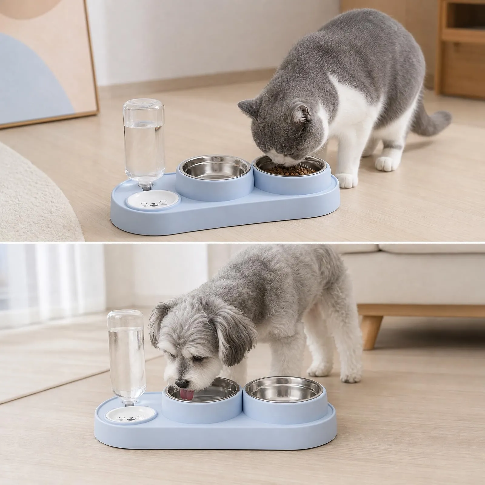 Ciotole per Gatti, Ciotole per Cani con Serbatoio Automatico Dell'Acqua - immagine 5
