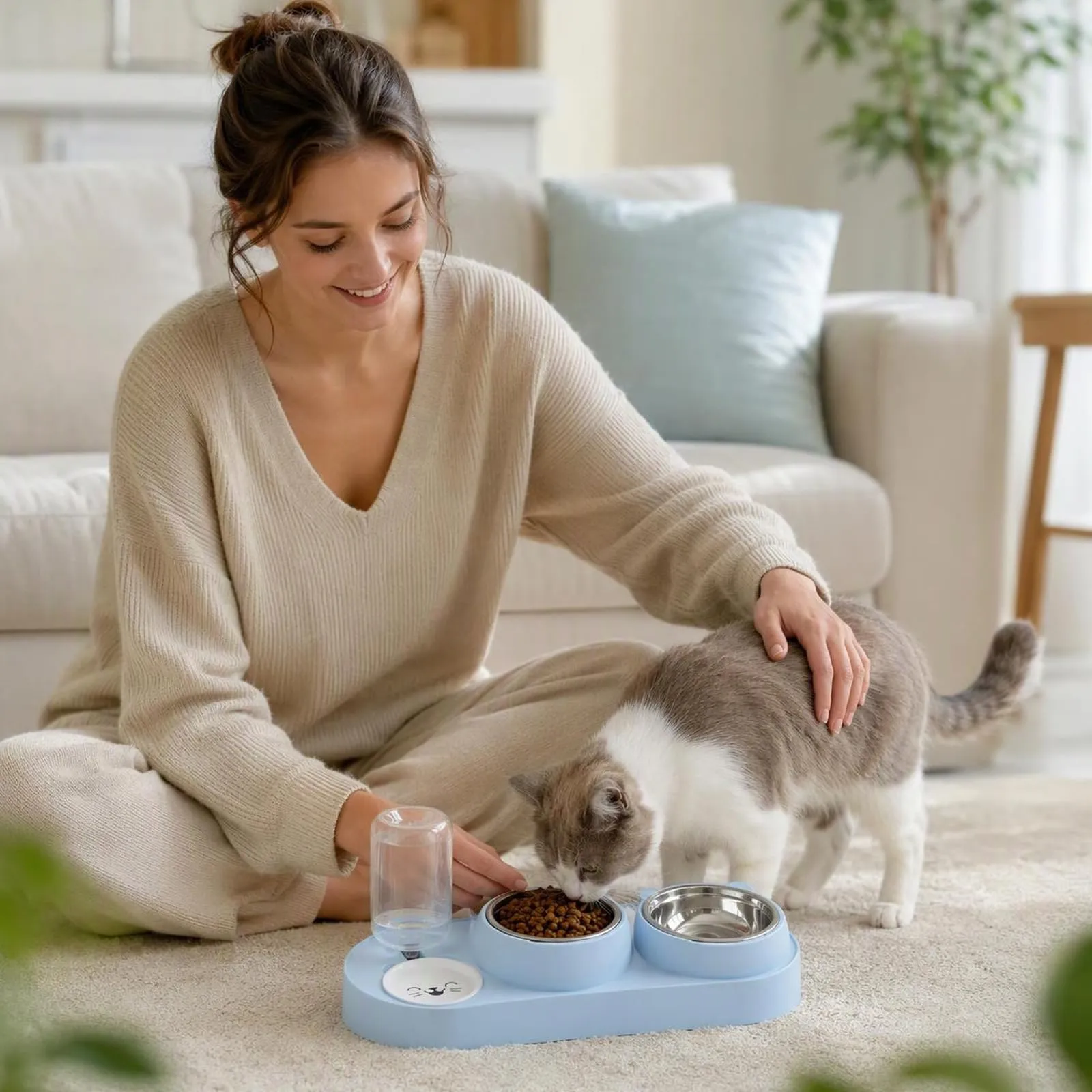 Ciotole per Gatti, Ciotole per Cani con Serbatoio Automatico Dell'Acqua - immagine 6