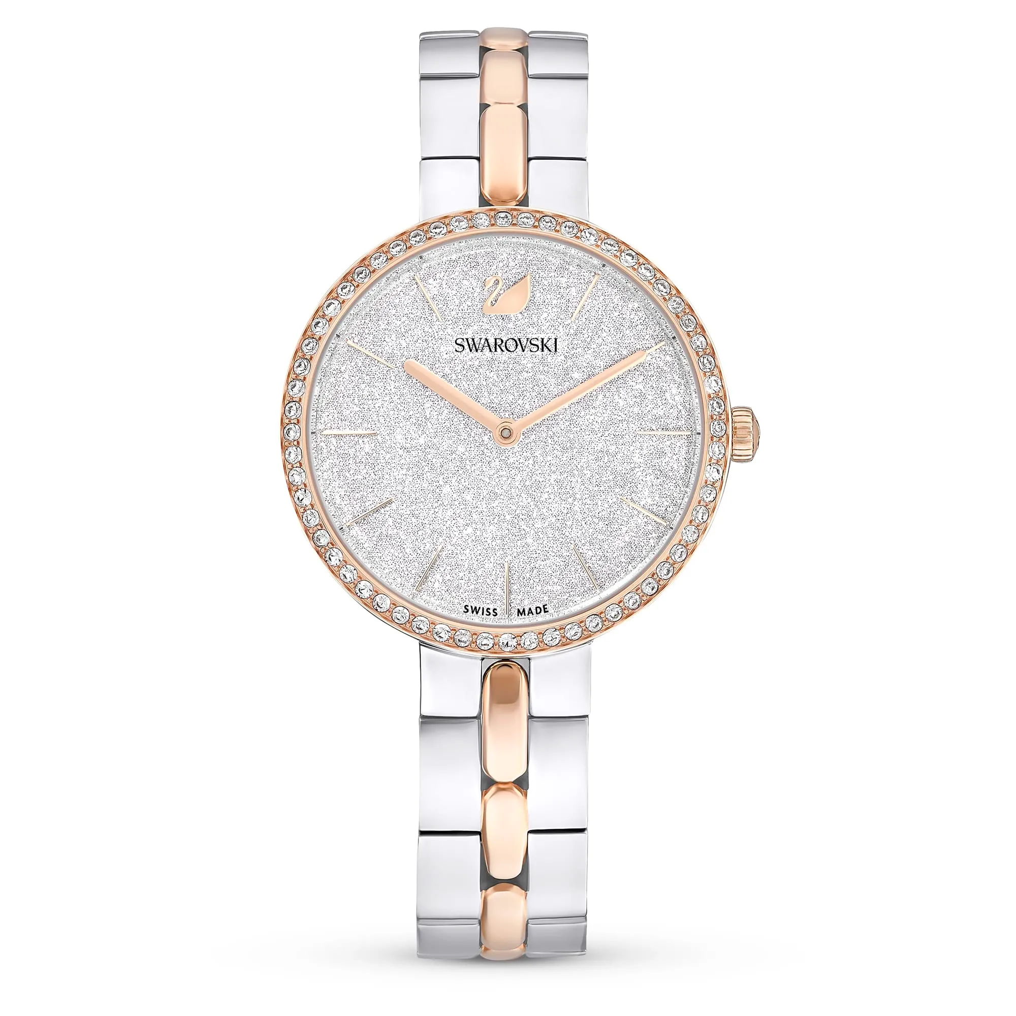 Swarovski Cosmopolitan Orologio, con Pavé di CristalliSwarovski e Bracciale Regolabile, Placcato in Tonalità Oro Rosa, Bianco - immagine 1