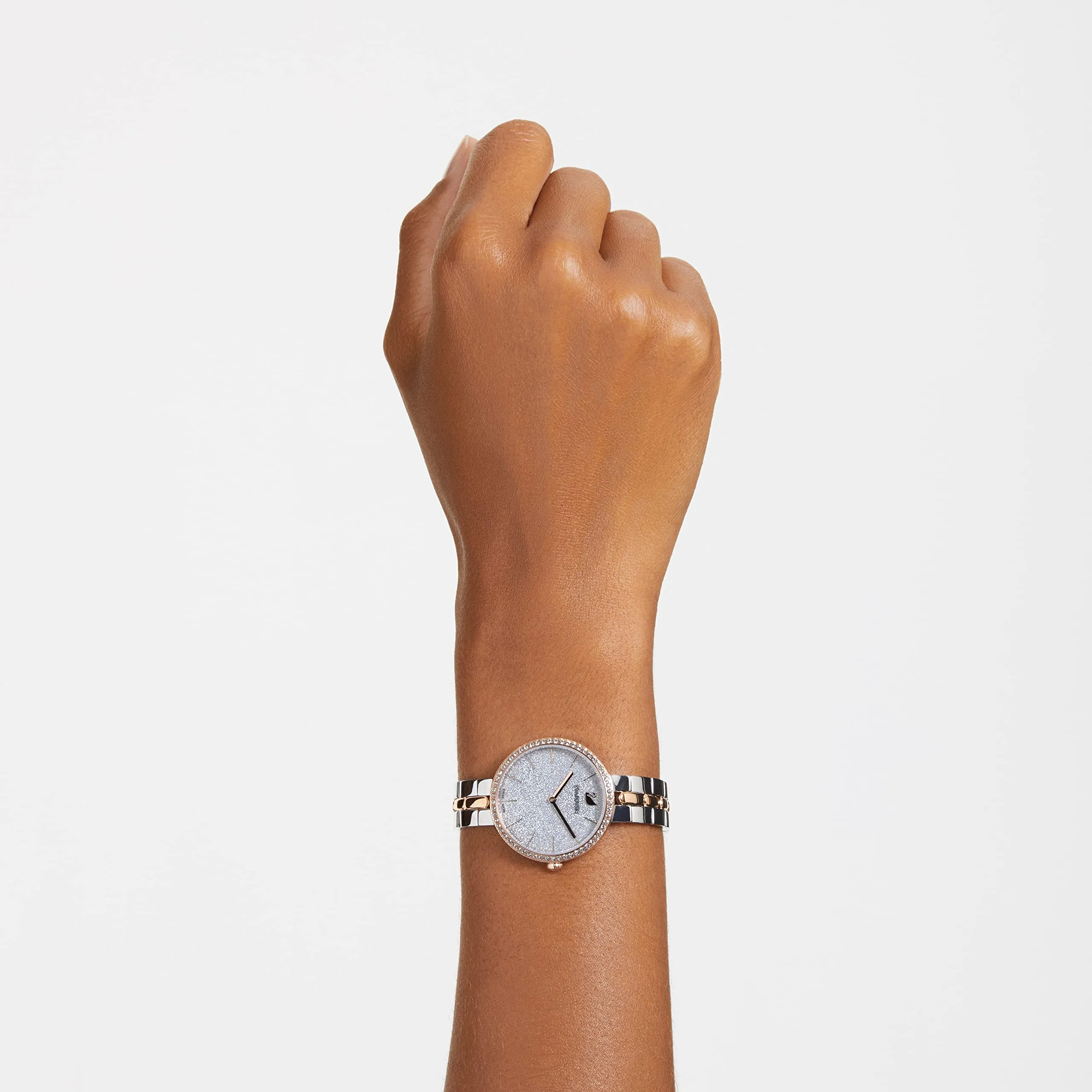 Swarovski Cosmopolitan Orologio, con Pavé di CristalliSwarovski e Bracciale Regolabile, Placcato in Tonalità Oro Rosa, Bianco - immagine 8