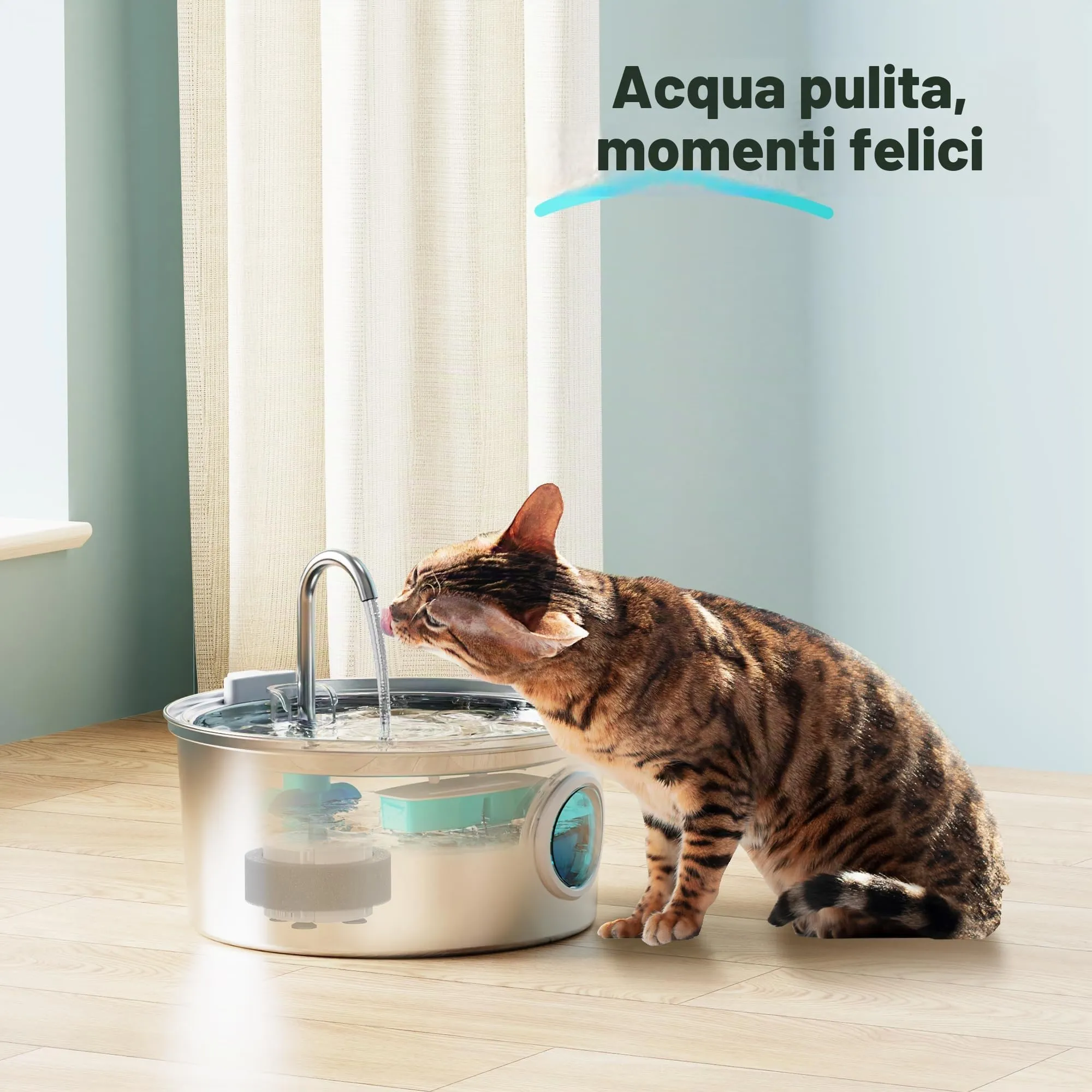FOFNON Filtri Fontanella per Gatti: 12 Filtro Fontanella per Gatti - 6 Pezzi Filtro + 6 Pezzi di Spugna de Fontana Gatto - Filtri per Capelli - Tripla Filtrazione - immagine 7