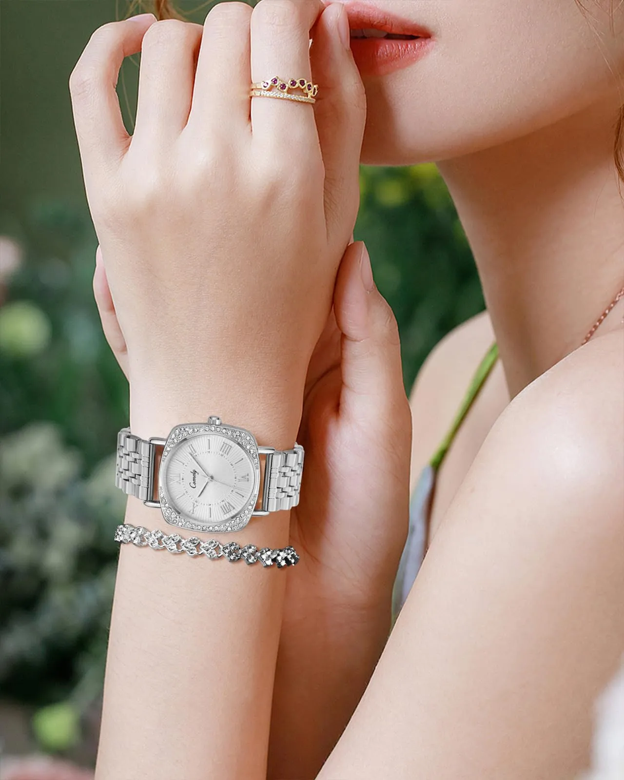 CIVO Orologio Donna Acciaio Inossidabile: Analogico Orologi da Polso Impermeabile - Argento Classico Quarzo Set Regali - immagine 3