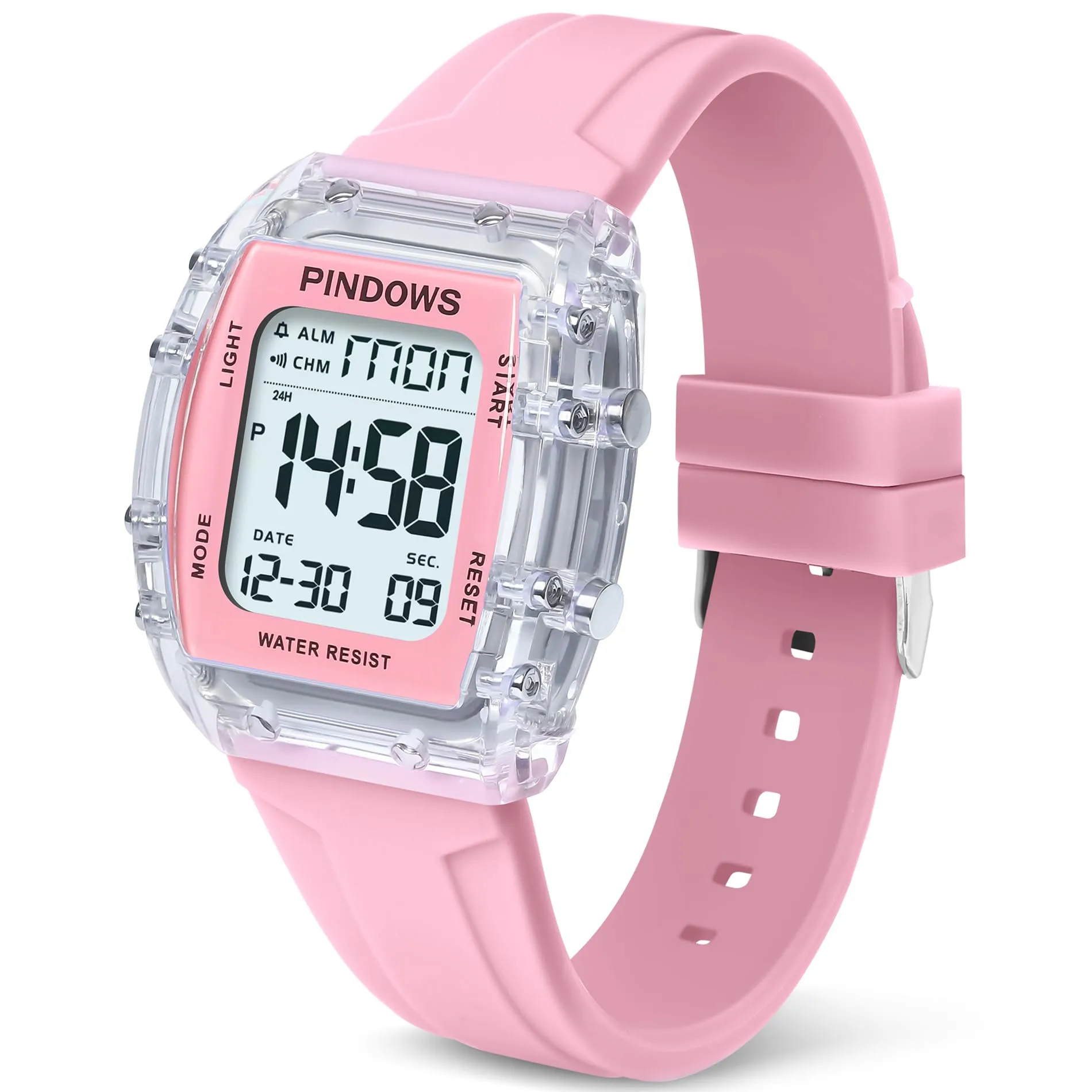 Donna Orologio per Donna Adolescenti Orologio sportivo Digitale Orologi Studenti Orologi Impermeabili con Allarme Cronometro Conto Alla Rovescia Dual-Time Suoneria Oraria Funzione Alta Luminosità Luce - immagine 1