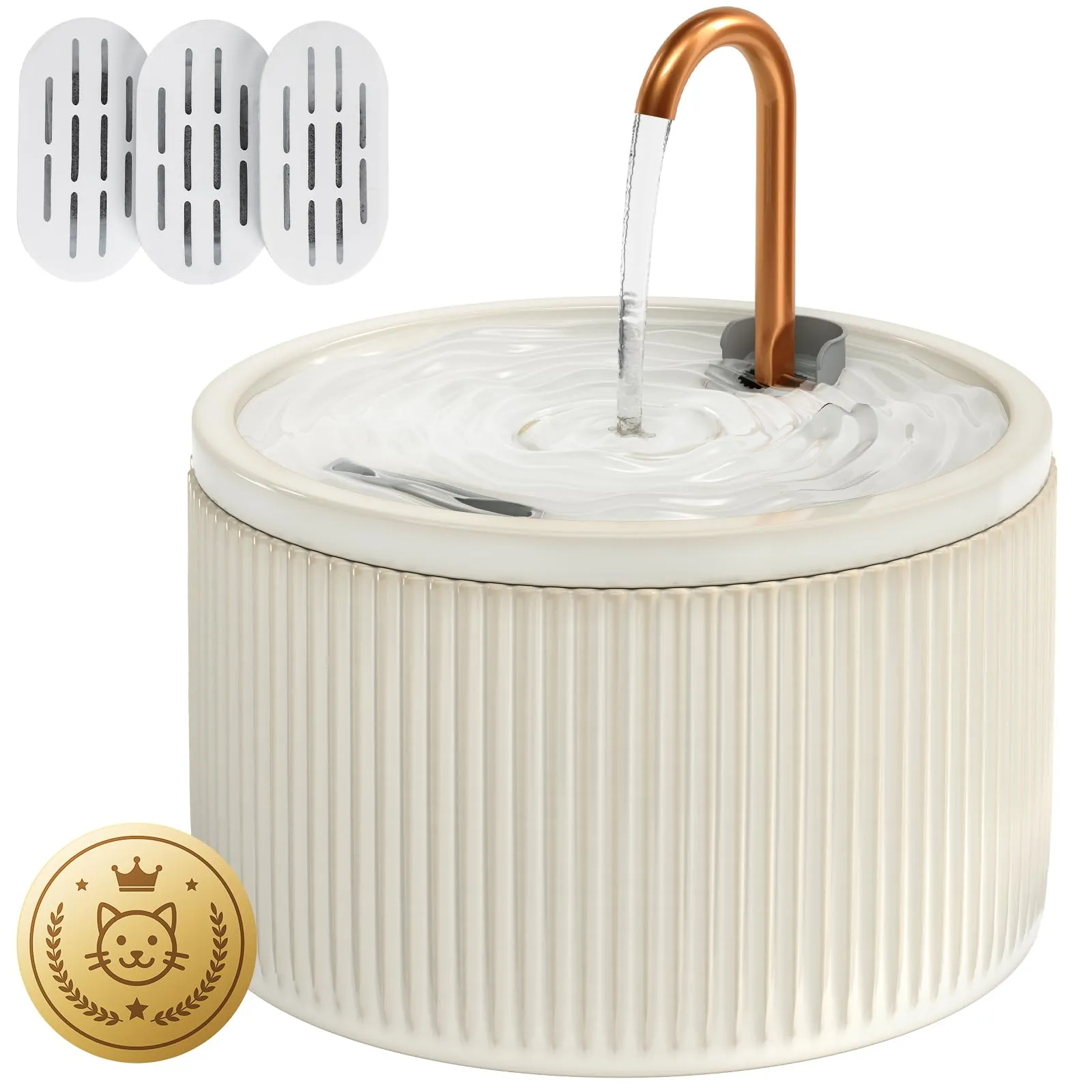 DOOOB Fontanella per Gatti in Ceramica 2.1L Fontana per Gatti in Ceramica - immagine 1