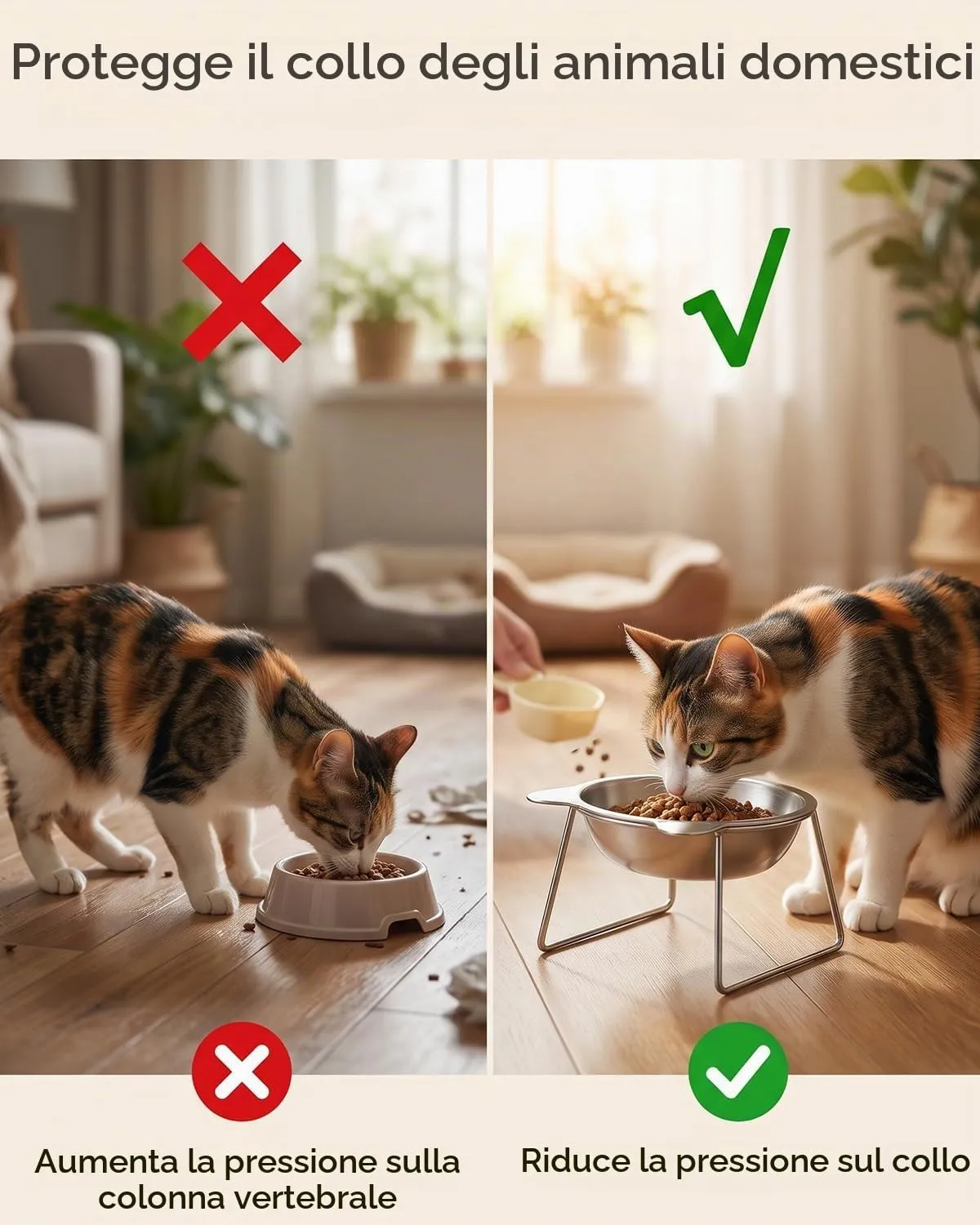 2 Pezzi Ciotole Per Gatti Binggee Rialzata,Ciotole Rialzate per Gatti - immagine 6