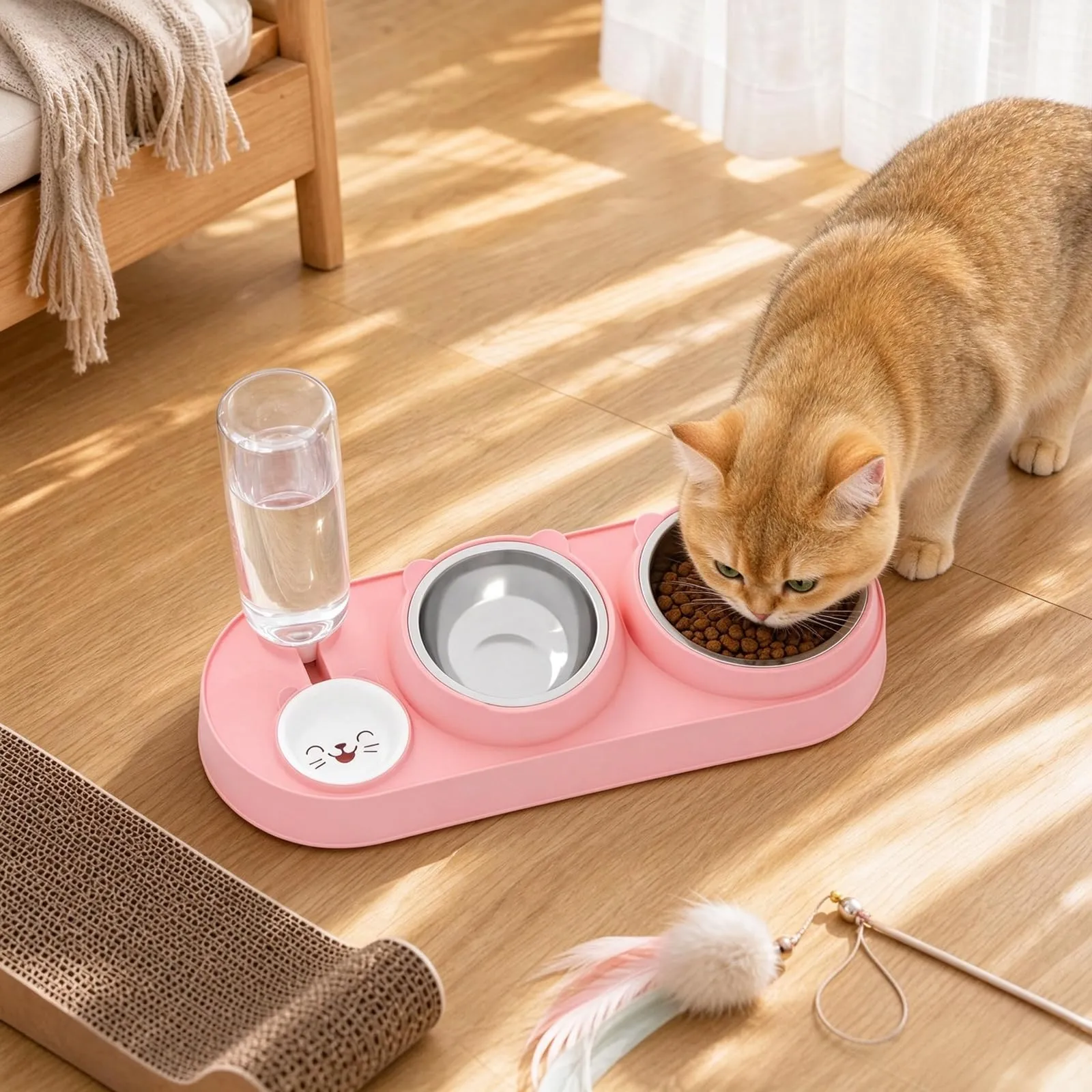 Ciotole per Gatti, Ciotole per Cani con Serbatoio Automatico Dell'Acqua - immagine 5