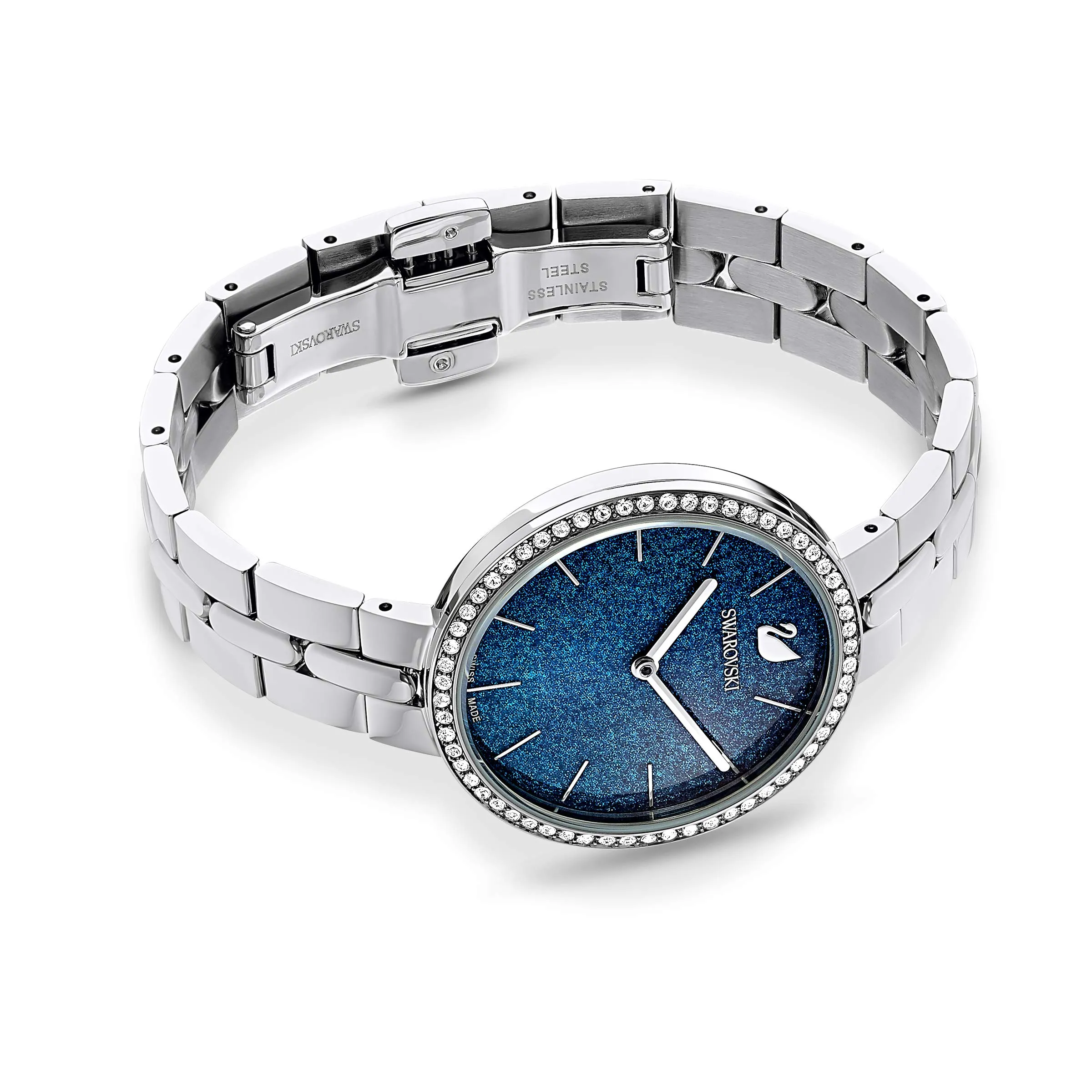 Swarovski Cosmopolitan Orologio, con CristalliSwarovski , Acciaio Inox e Bracciale di Metallo, Meccanismo al quarzo, Blu - immagine 2