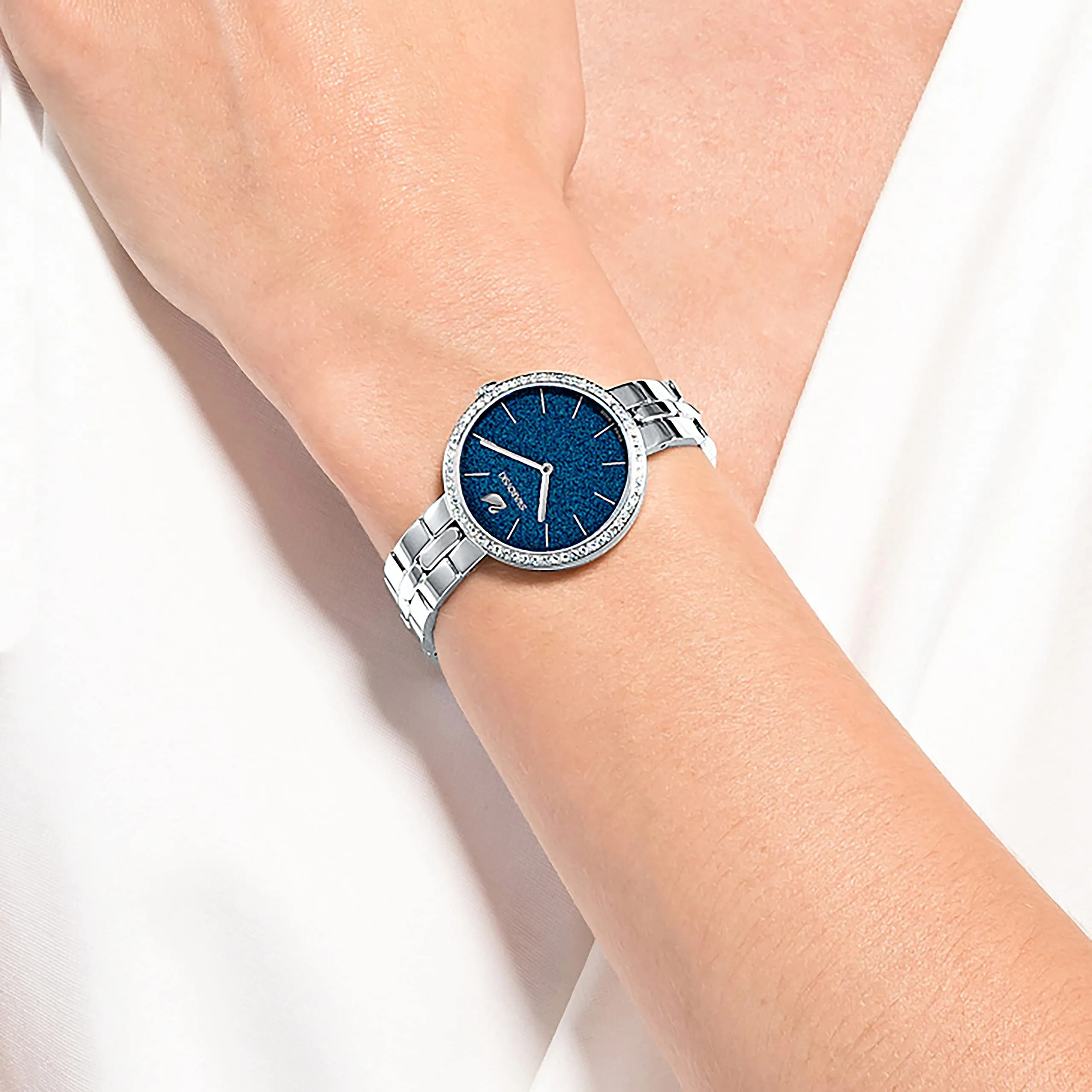 Swarovski Cosmopolitan Orologio, con CristalliSwarovski , Acciaio Inox e Bracciale di Metallo, Meccanismo al quarzo, Blu - immagine 5