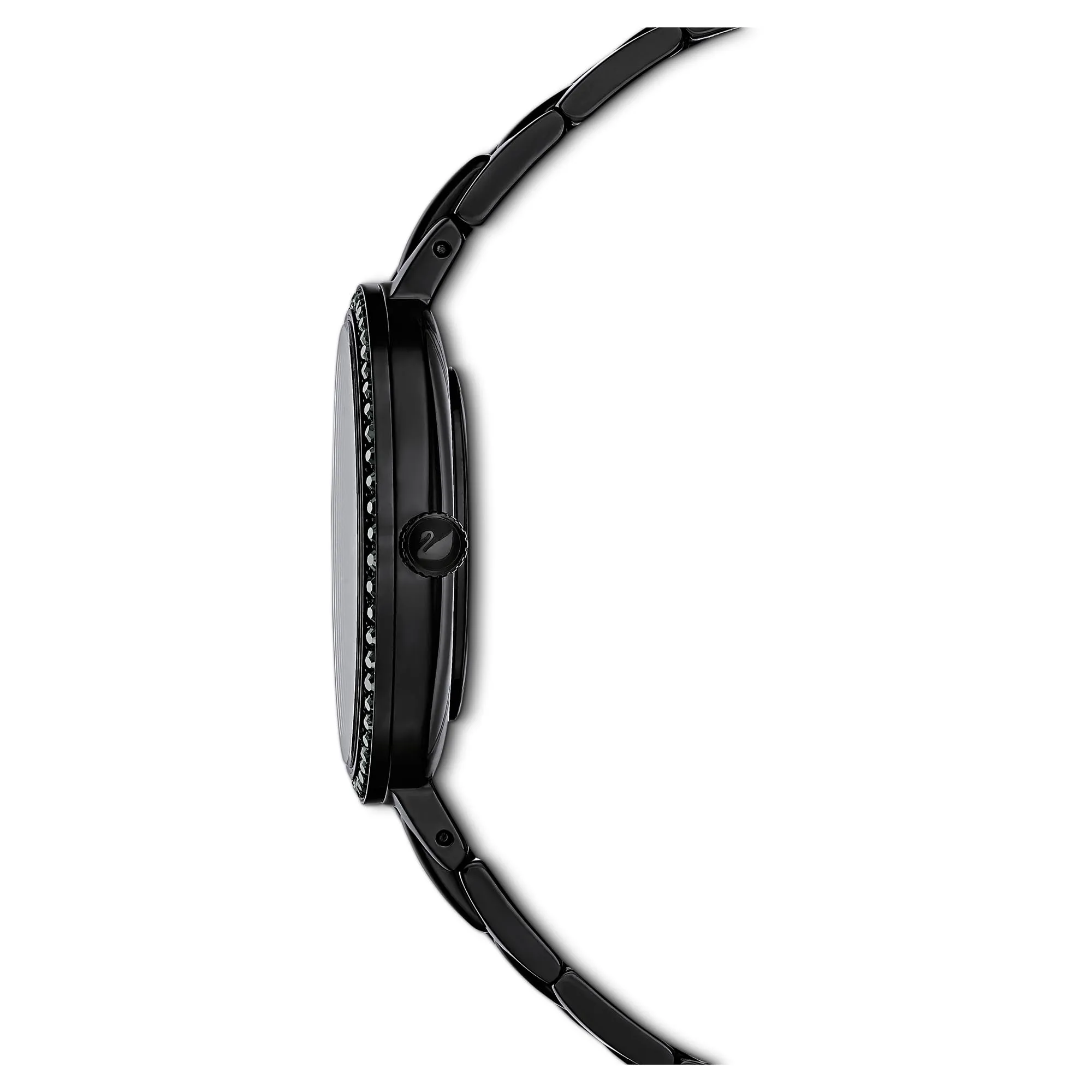 Swarovski Cosmopolitan Orologio, con CristalliSwarovski e Bracciale di Metallo, Finitura in Nero, Meccanismo al Quarzo, Nero - immagine 2