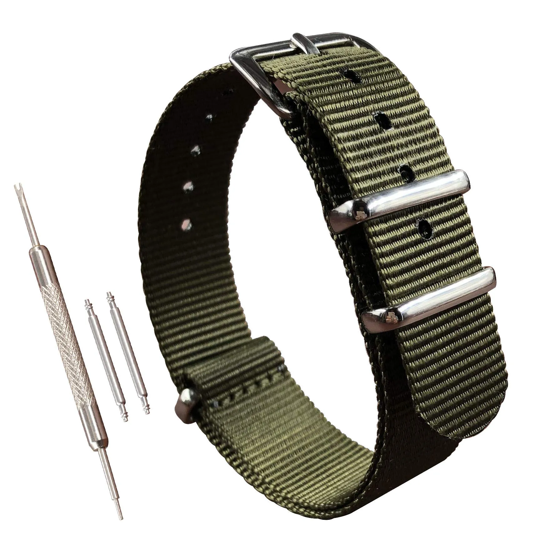MZBUTIQ 10mm Verde Cinturino Cinturini per Orologio da Donna Extra Lungo - immagine 1