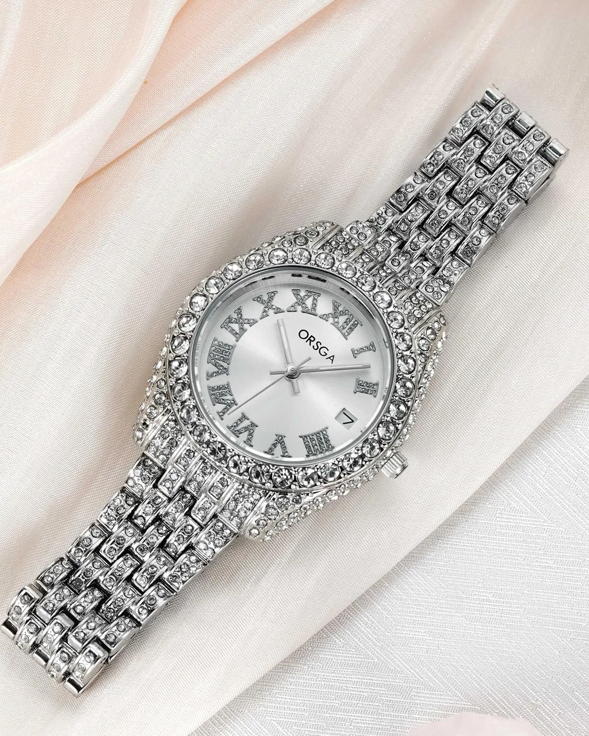 CIVO Orologio Donna Argento Acciaio Inossidabile Analogico Orologi da Polso Impermeabile Classico Affari Orologi Donna Quarzo Calendario Luminosi Set Regali Eleganti per Donna - immagine 6