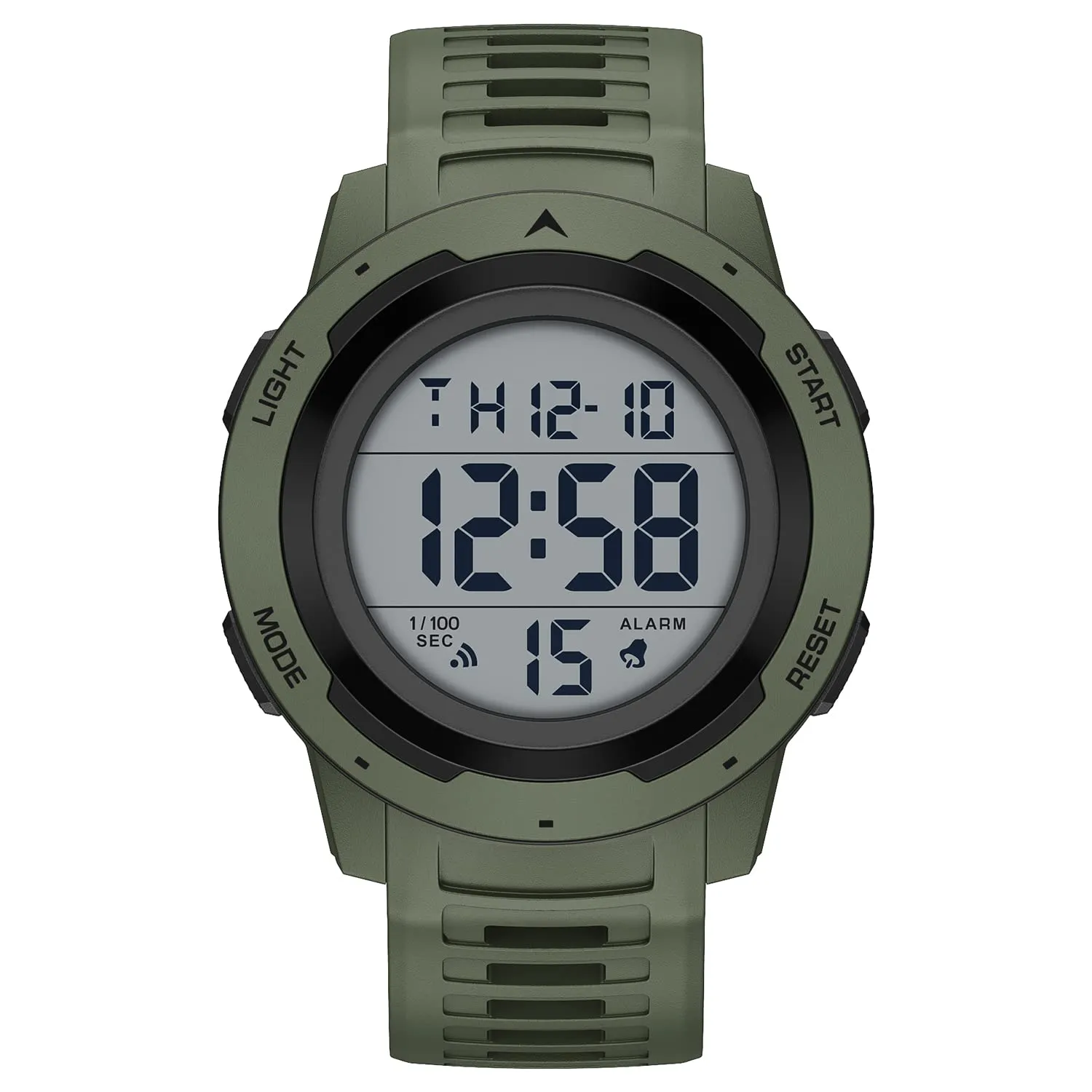 GOLDEN HOUR Gli Orologio Uomo Impermeabilizzano lo Sport di Digital Guarda lo Stile Militare Dell'esposizione di Lettura Dacile Dello Schermo Con la Cinghia - Verde - immagine 1