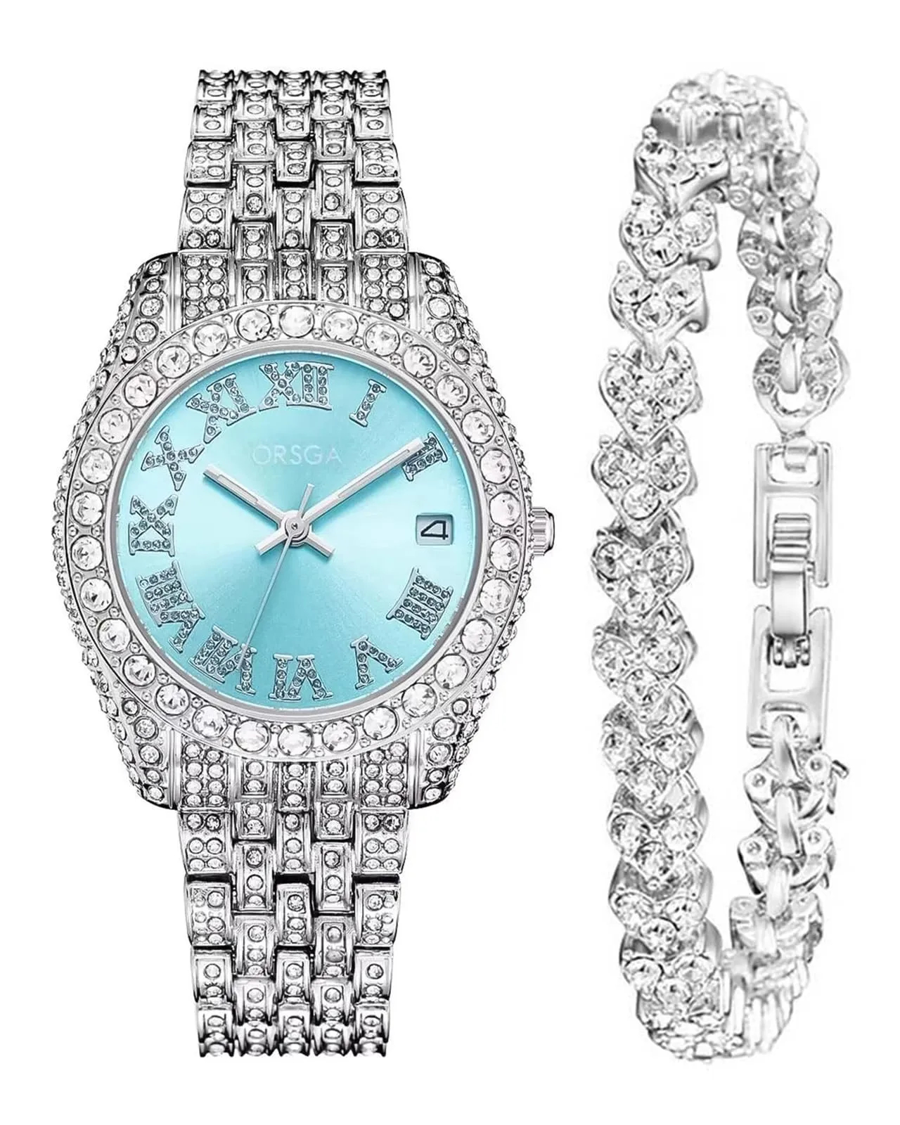CIVO Orologio Donna Argento Acciaio Inossidabile Analogico Quarzo Orologi da Polso Impermeabile Classico Affari Design Orologi Donna Luminosi Set Regali Eleganti per Donna - immagine 1
