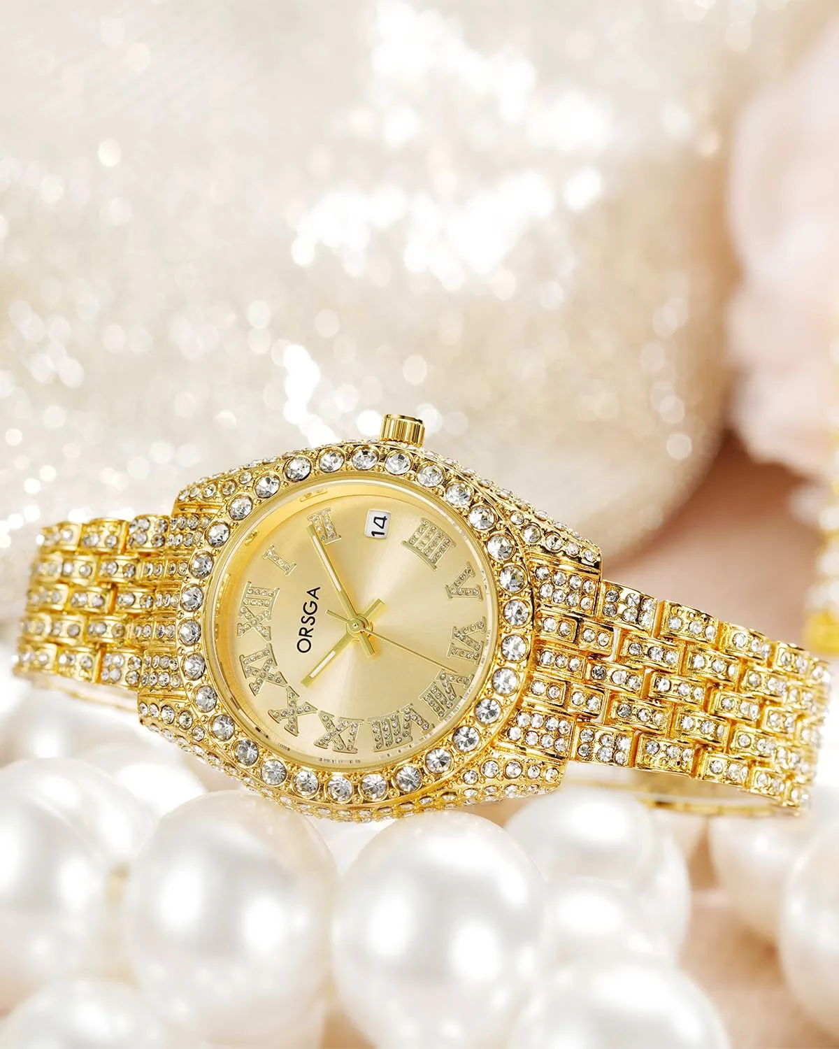 CIVO Orologio Donna Oro Acciaio Inossidabile Analogico Orologi da Polso Impermeabile Classico Affari Orologi Donna Quarzo Calendario Luminosi Set Regali Eleganti per Donna - immagine 5