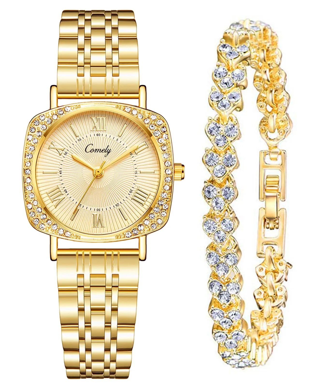 CIVO Orologio Donna Oro da Polso: Acciaio Inossidabile Impermeabile - Analogico Classico Orologi Quarzo Set Regali - immagine 1