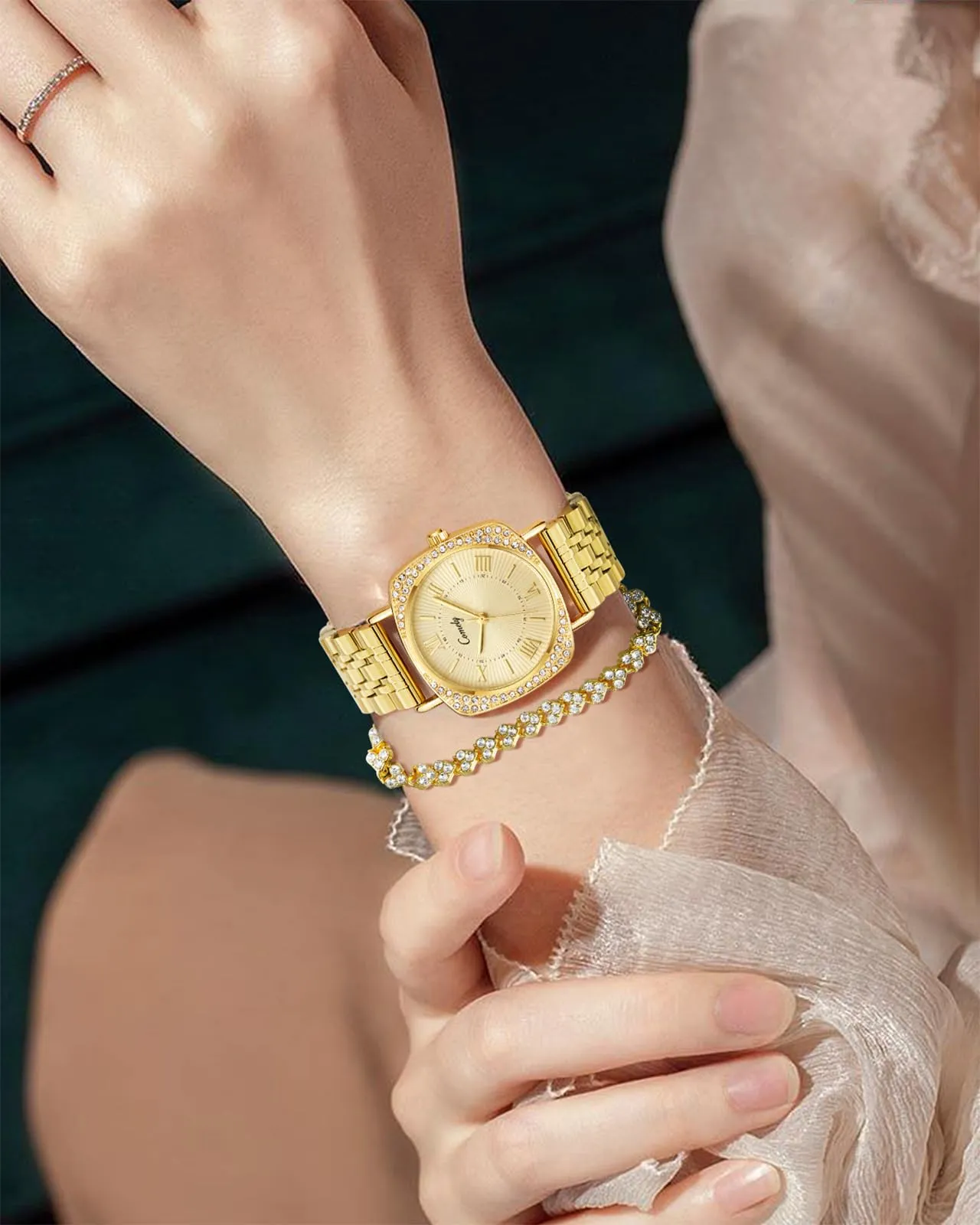 CIVO Orologio Donna Oro da Polso: Acciaio Inossidabile Impermeabile - Analogico Classico Orologi Quarzo Set Regali - immagine 2