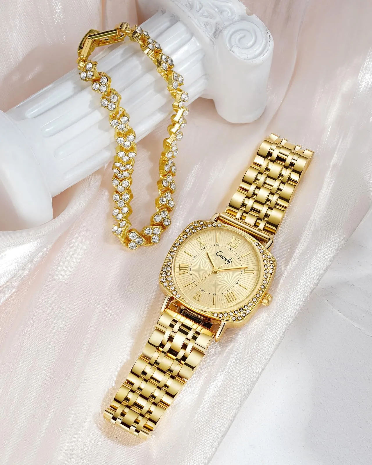CIVO Orologio Donna Oro da Polso: Acciaio Inossidabile Impermeabile - Analogico Classico Orologi Quarzo Set Regali - immagine 5