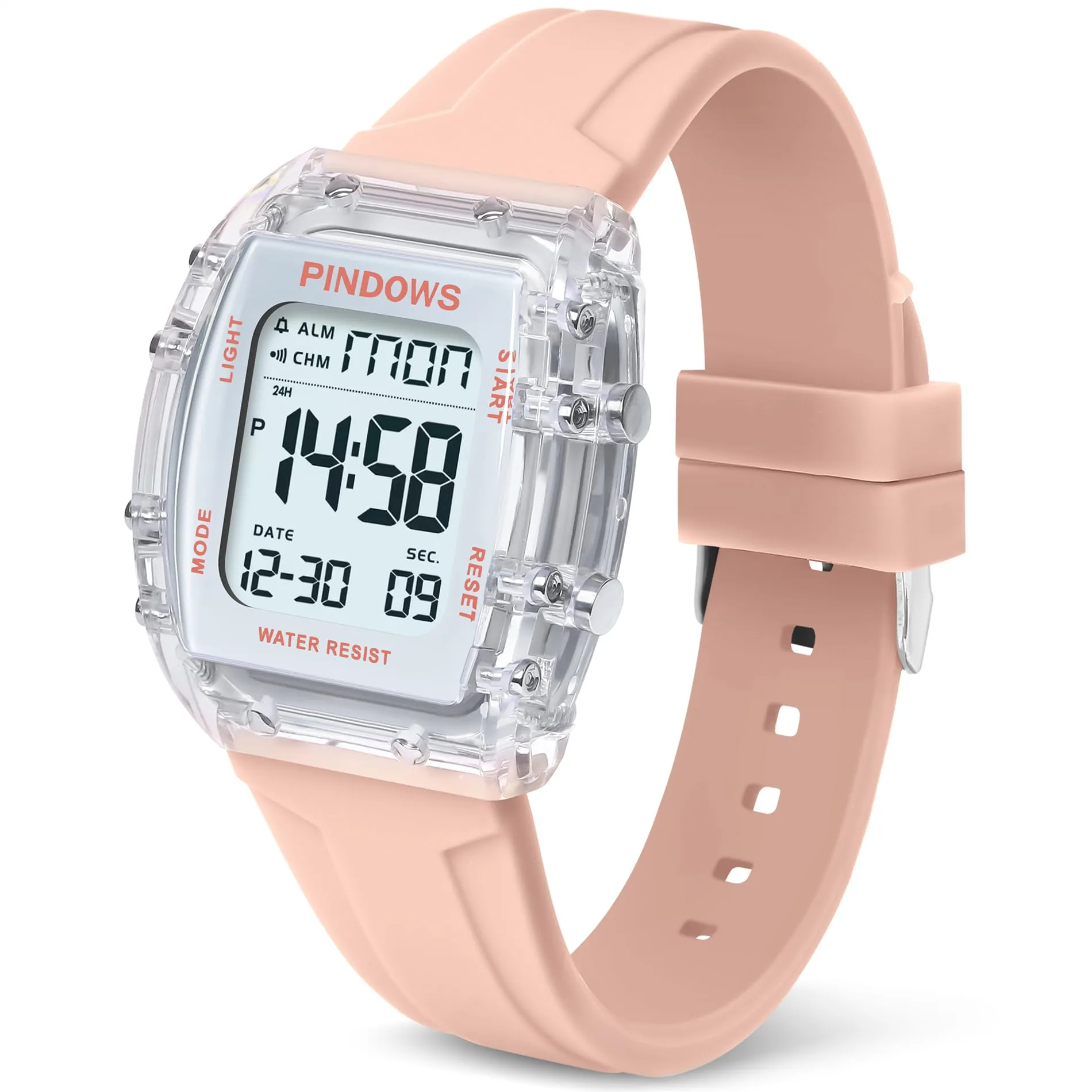 Donna Orologio per Donna Adolescenti Orologio sportivo Digitale Orologi Studenti Orologi Impermeabili con Allarme Cronometro Conto Alla Rovescia Dual-Time Suoneria Oraria Funzione Alta Luminosità Luce - immagine 1