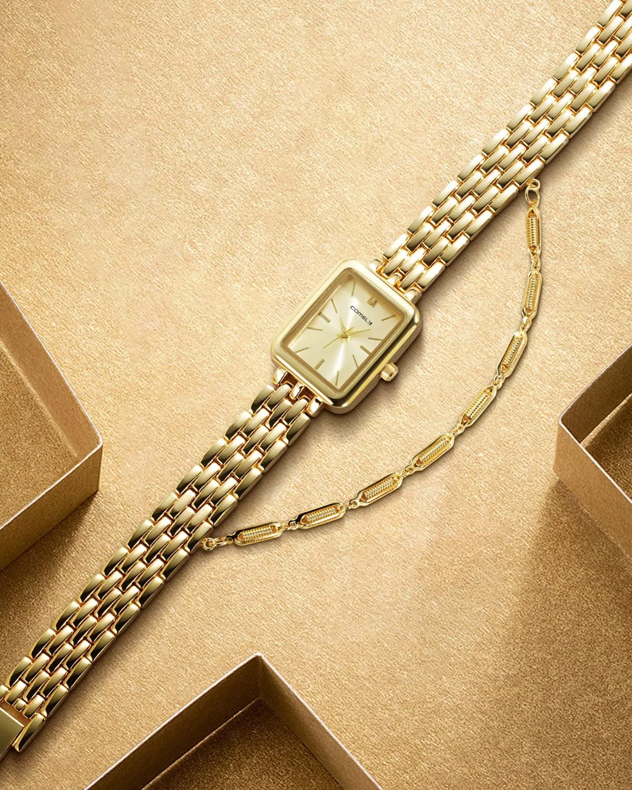 CIVO Orologio Donna Oro Piccolo: Acciaio Inossidabile Orologi da Polso Analogico Impermeabile Quarzo - Elegante Classico Affari Set Regalo per Donna - immagine 2