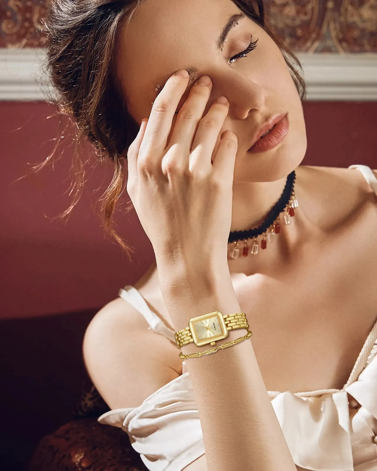 CIVO Orologio Donna Oro Piccolo: Acciaio Inossidabile Orologi da Polso Analogico Impermeabile Quarzo - Elegante Classico Affari Set Regalo per Donna - immagine 4