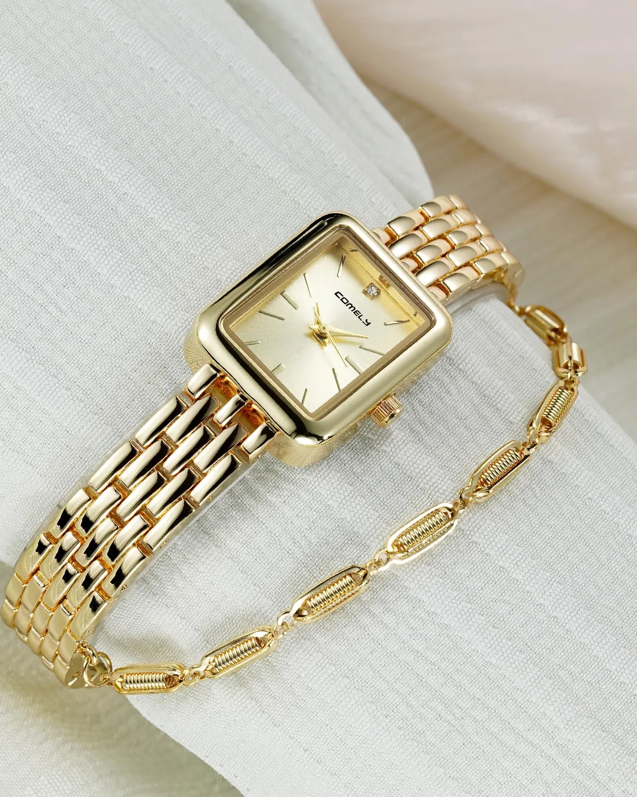 CIVO Orologio Donna Oro Piccolo: Acciaio Inossidabile Orologi da Polso Analogico Impermeabile Quarzo - Elegante Classico Affari Set Regalo per Donna - immagine 5