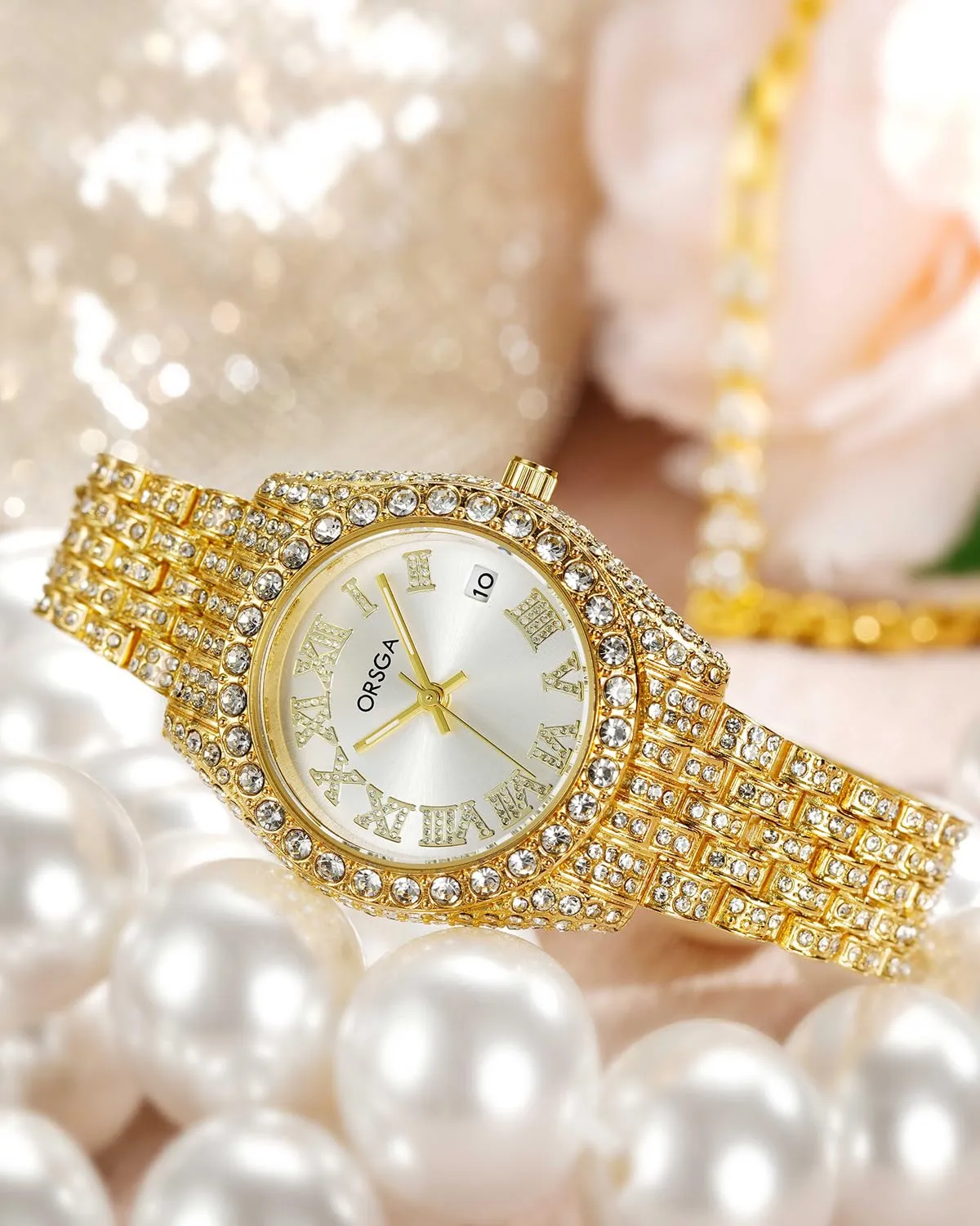 CIVO Orologio Oro Donna Impermeabile: Acciaio Inossidabile Analogico - Orologi da Polso Classico Affari Quarzo Calendario Luminosi Set Regali Eleganti per Donna - immagine 6