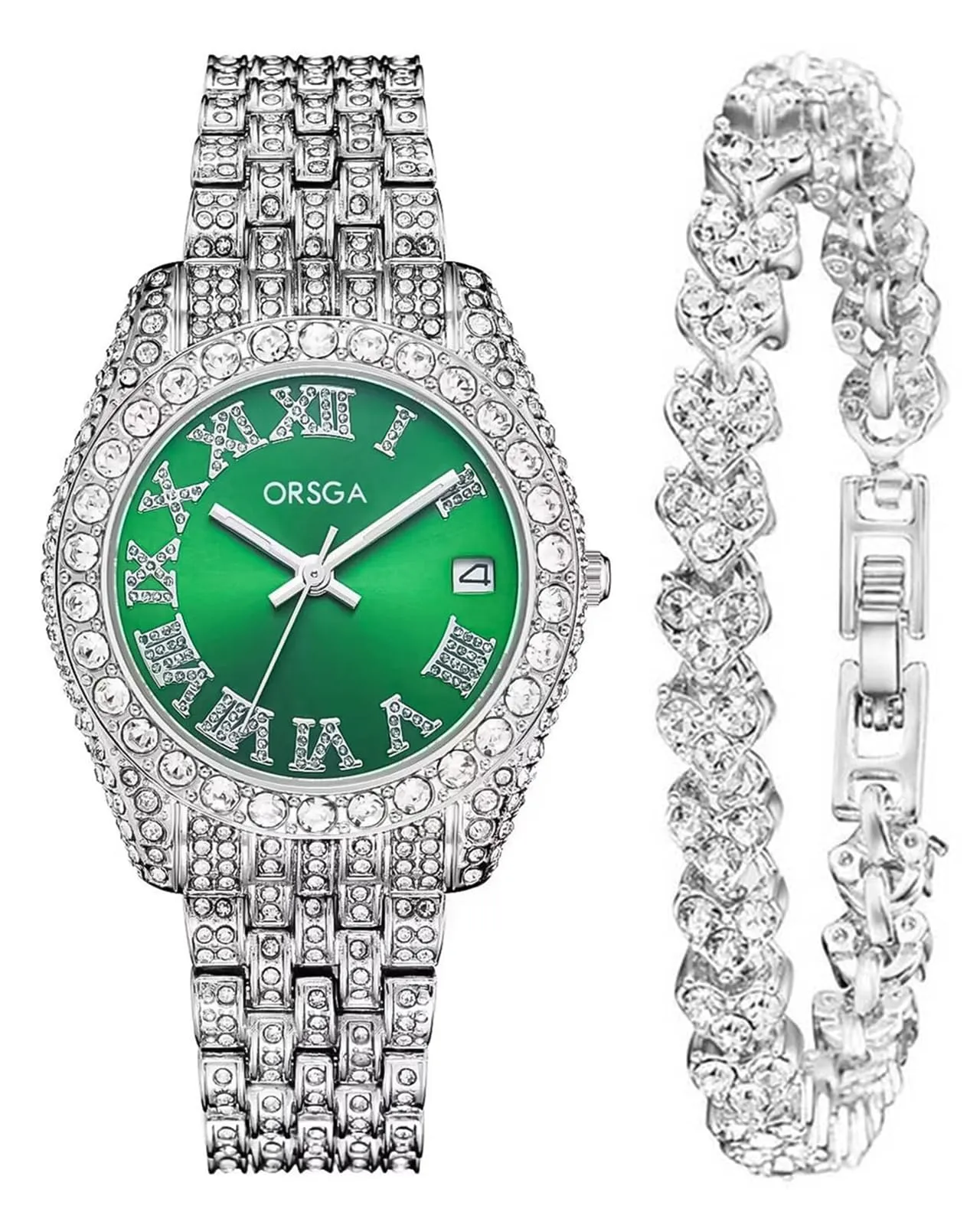 CIVO Orologio Argento Donna Impermeabile: Acciaio Inossidabile Analogico - Orologi da Polso Classico Affari Quarzo Calendario Luminosi Set Regali Eleganti per Donna - immagine 1