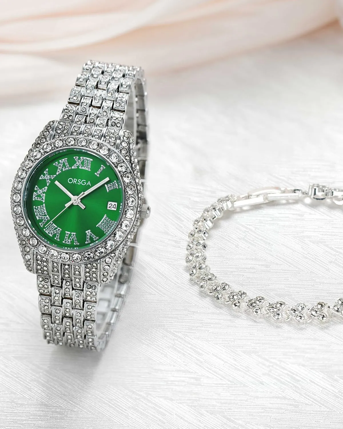 CIVO Orologio Argento Donna Impermeabile: Acciaio Inossidabile Analogico - Orologi da Polso Classico Affari Quarzo Calendario Luminosi Set Regali Eleganti per Donna - immagine 2