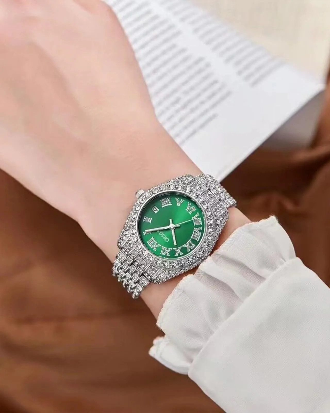 CIVO Orologio Argento Donna Impermeabile: Acciaio Inossidabile Analogico - Orologi da Polso Classico Affari Quarzo Calendario Luminosi Set Regali Eleganti per Donna - immagine 4
