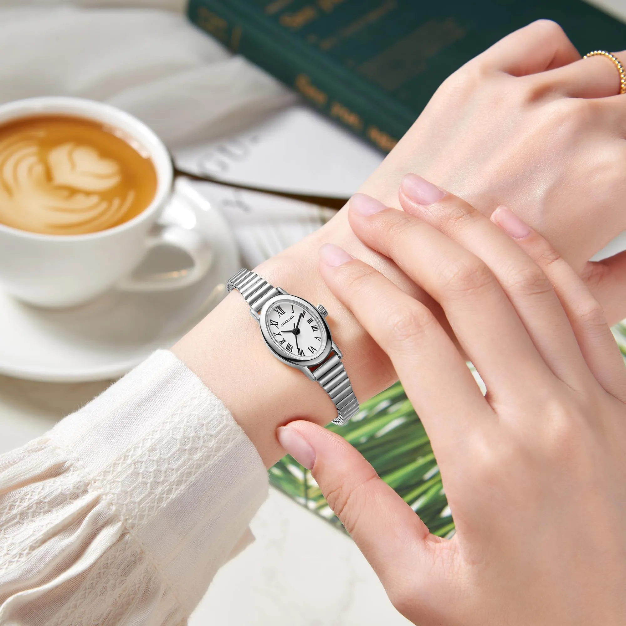 CHEETAH Classico Orologio da Polso Donna Argentato: Analogico Impermeabile con Cinturino Regolabile in Acciaio Inossidabile, Stile Old Money Elegante - immagine 7