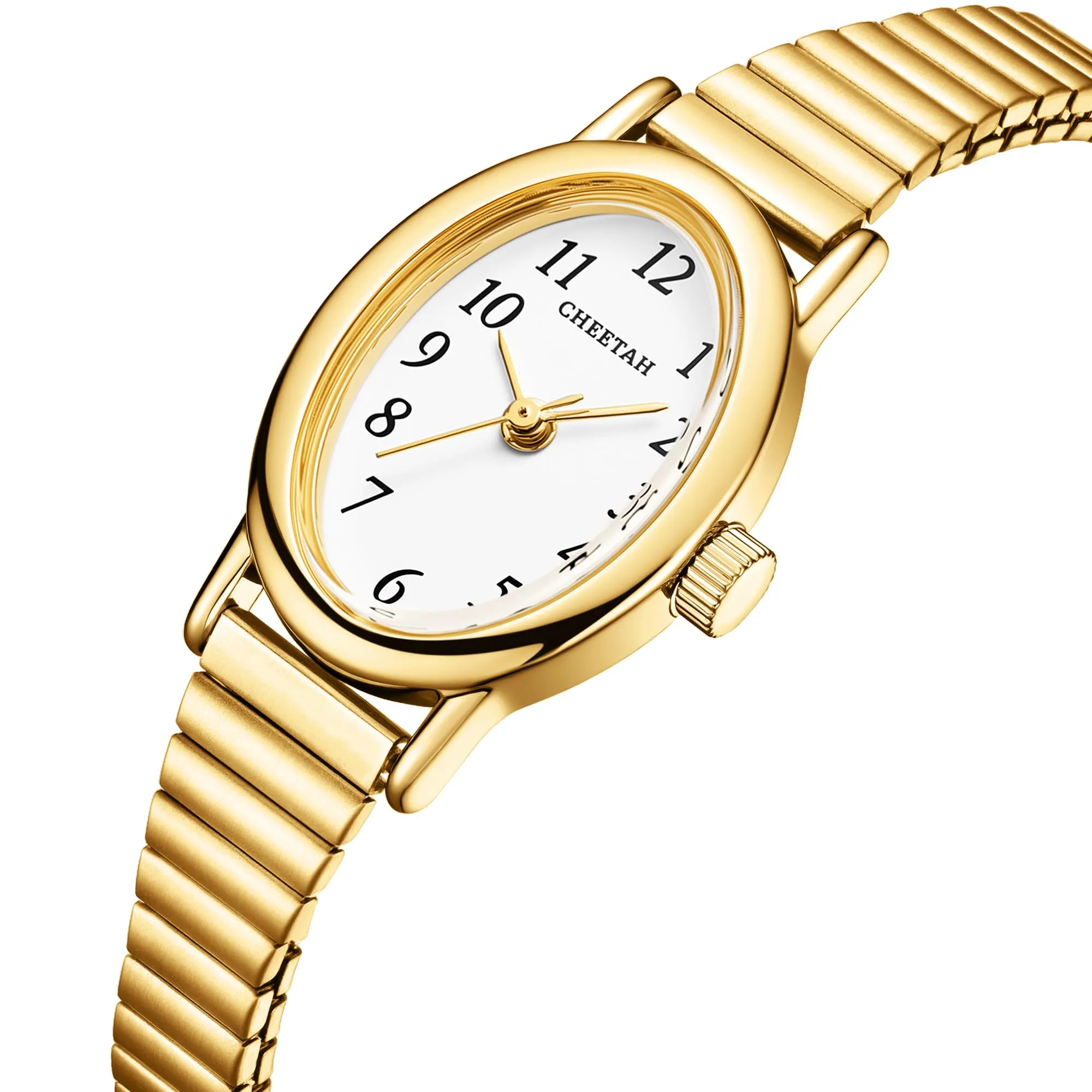 CHEETAH Orologio da Polso Donna Dorato Elegante: Orologio al Quarzo Impermeabile con Design Casual in Stile Stockholm per Ragazze e Giovani Donne - immagine 2