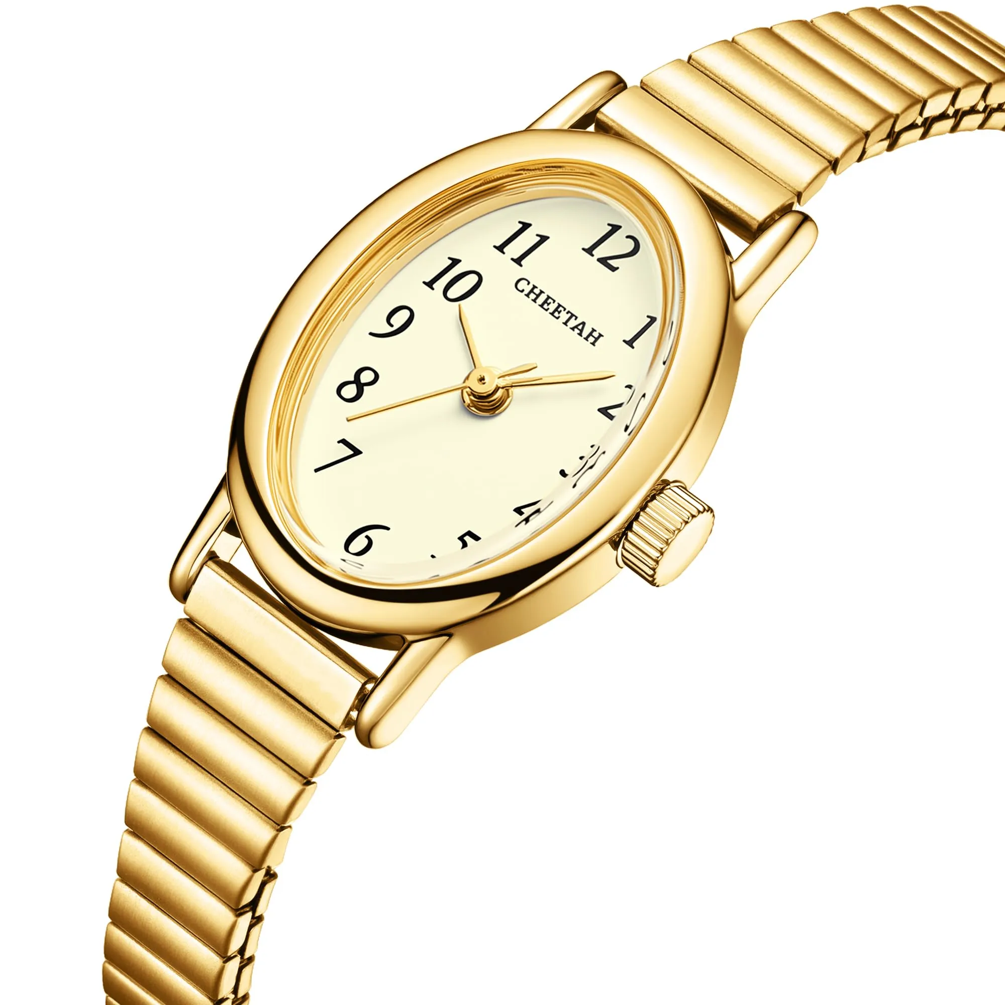 CHEETAH Orologio da Polso Donna Dorato Elegante: Orologio al Quarzo Impermeabile con Design Casual in Stile Stockholm per Ragazze e Giovani Donne - immagine 2