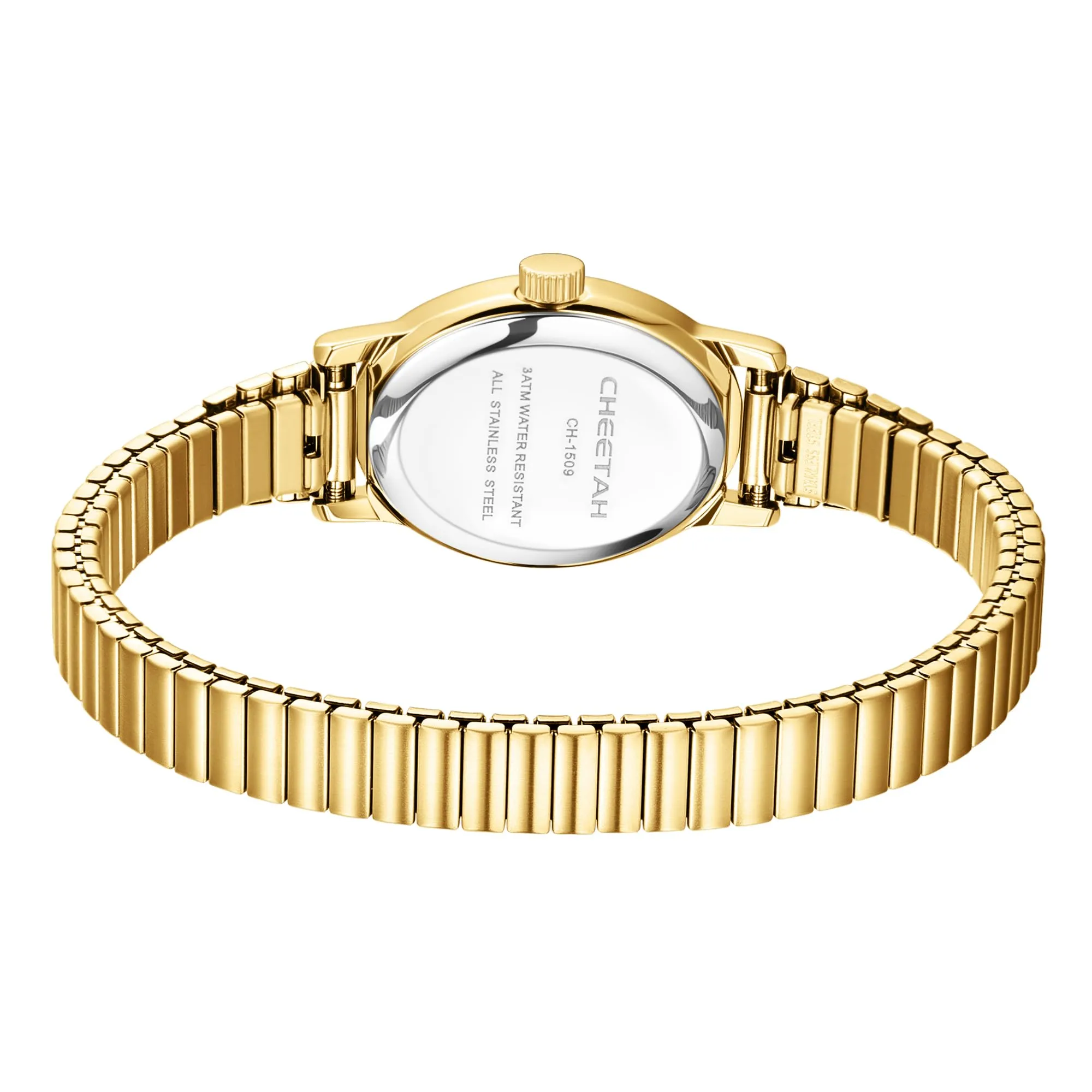 CHEETAH Orologio da Polso Donna Dorato Elegante: Orologio al Quarzo Impermeabile con Design Casual in Stile Stockholm per Ragazze e Giovani Donne - immagine 3