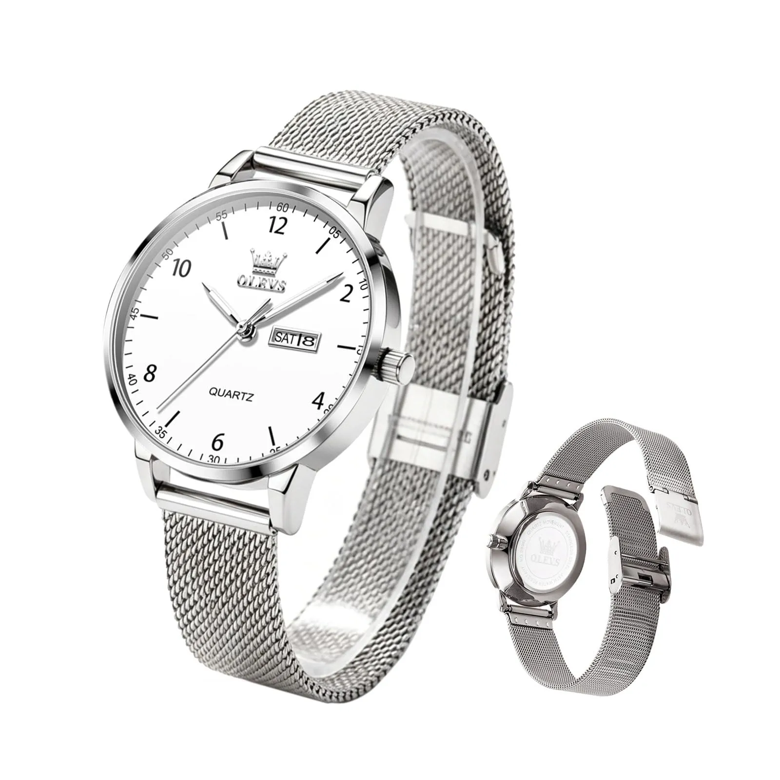 RAITOWN Orologio Donna Quarzo 8mm Ultrafino Maglia Milanesa Argento - immagine 1