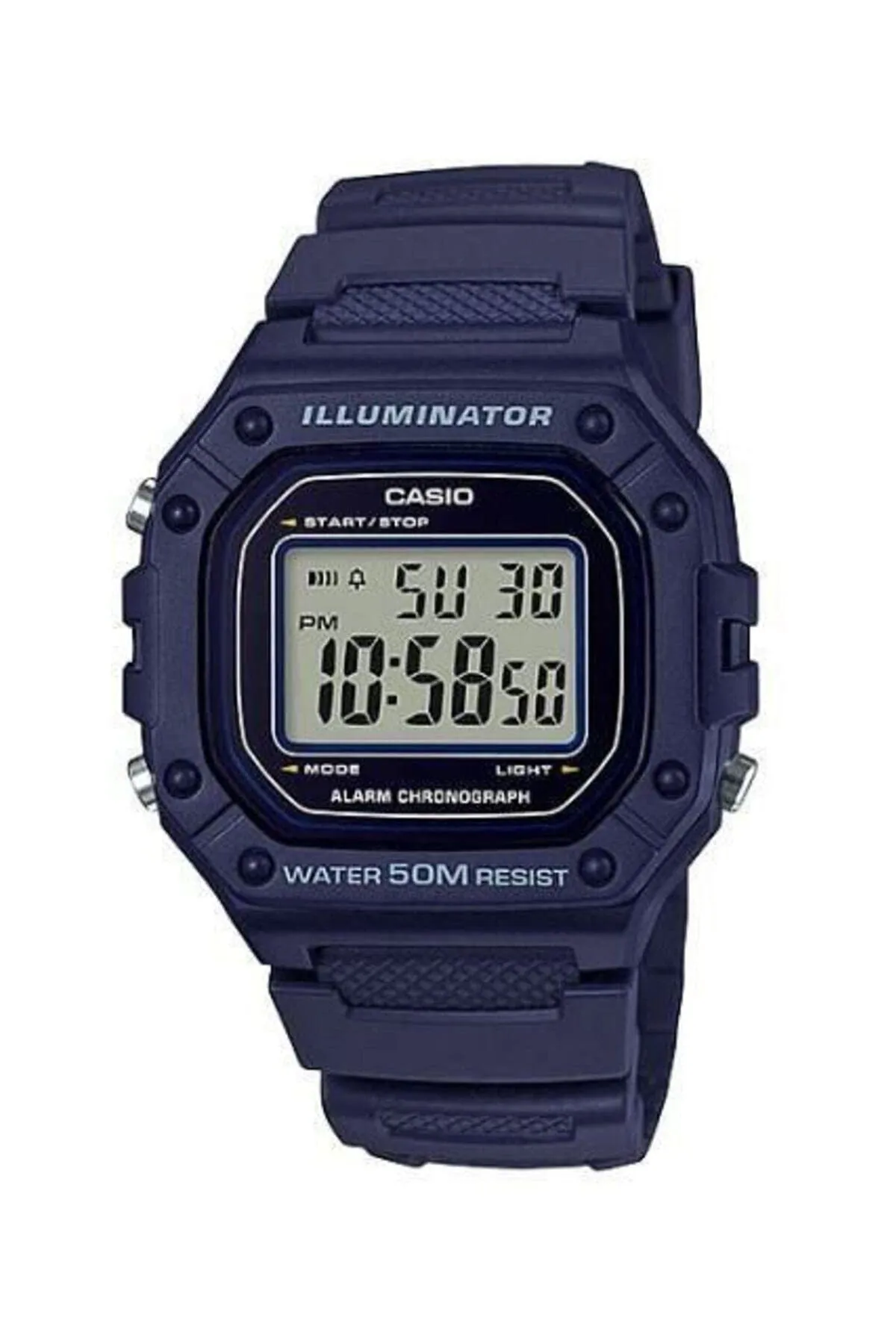 Casio Orologio Digitale Quarzo Uomo con Cinturino in Resina W-218H-2AVEF - immagine 1