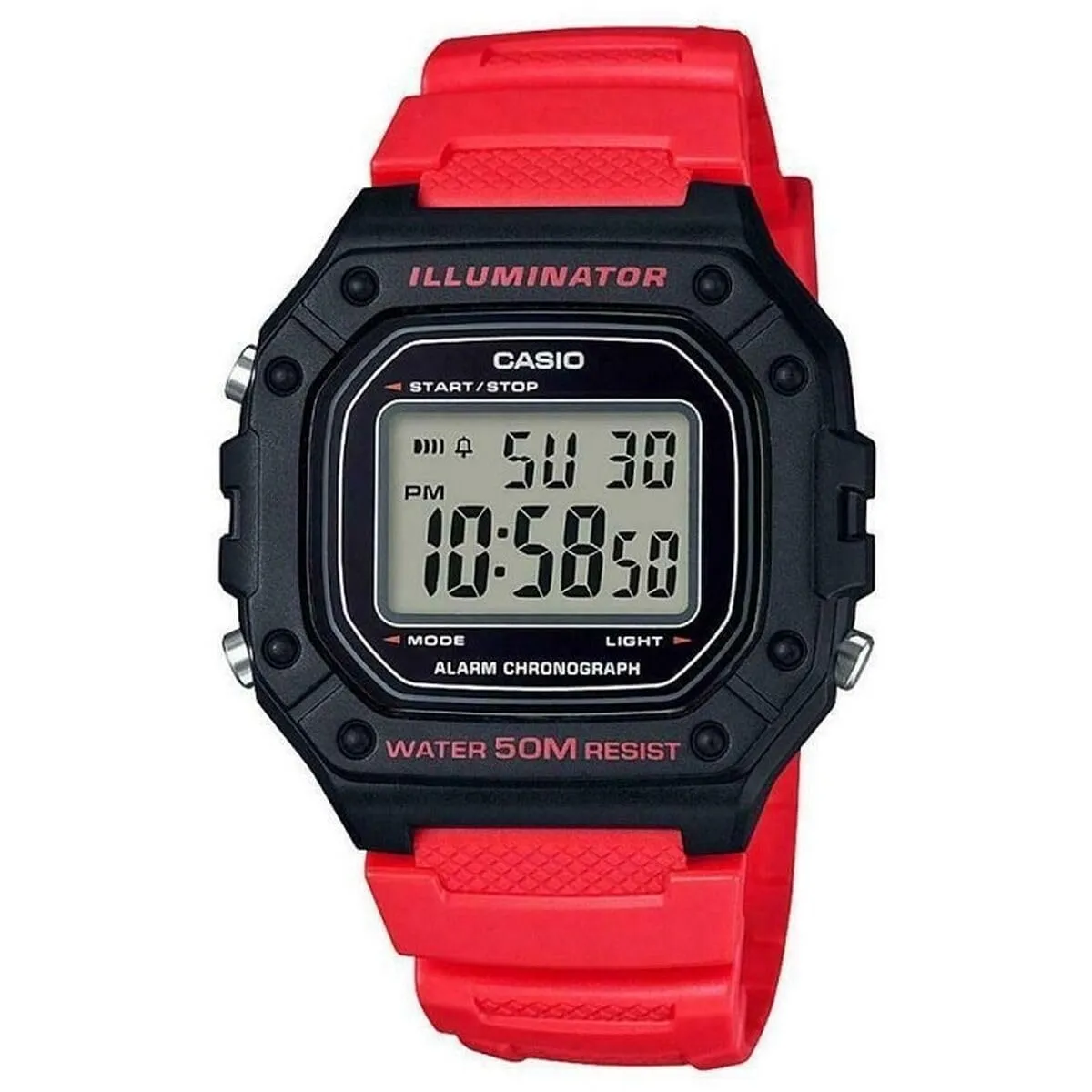 Casio Orologio Digitale Quarzo Uomo con Cinturino in Resina W-218H-4BVEF - immagine 1