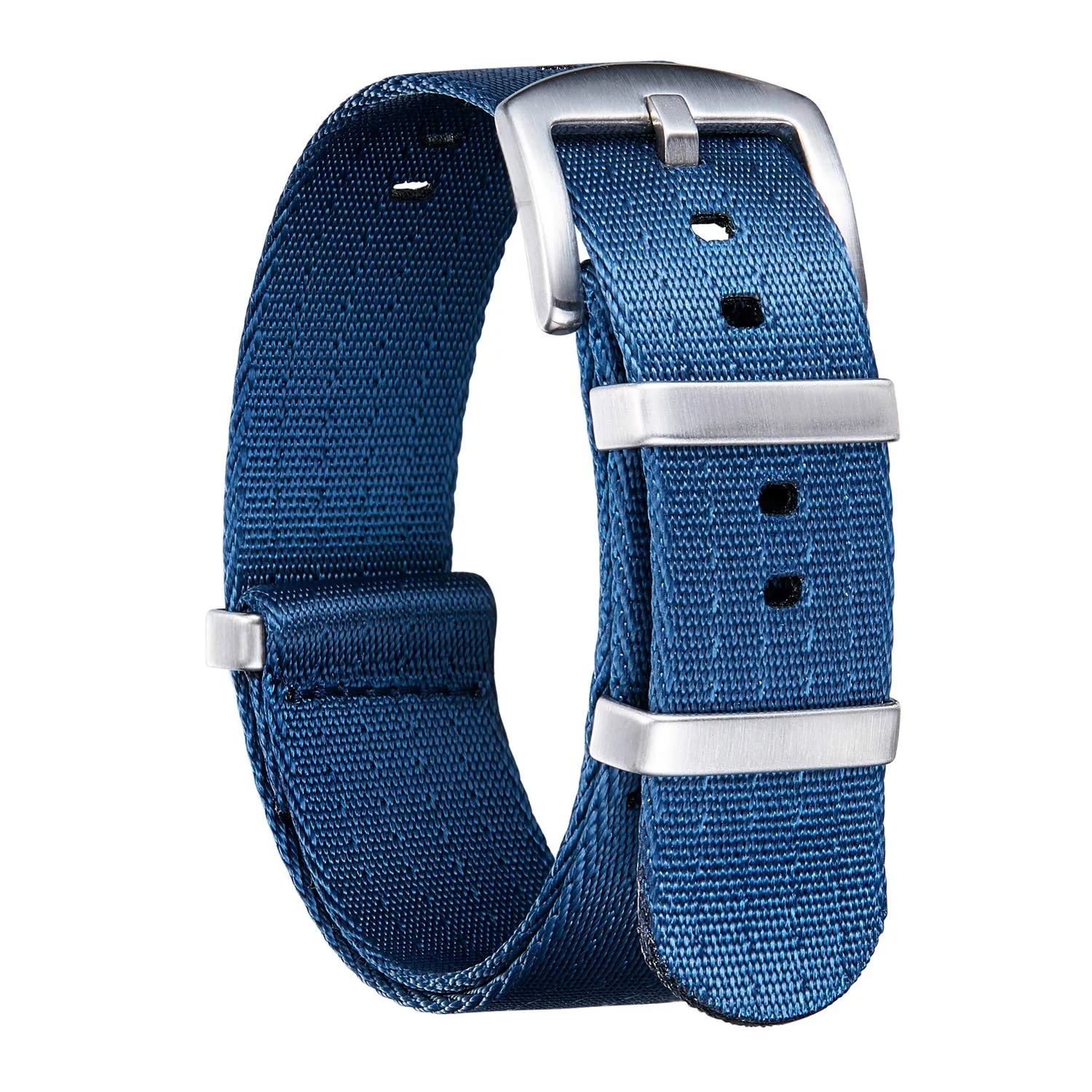 BINLUN Cinturini per Orologi in Nylon Ricambio Multicolore Balistico Premium con Nero/Argento Fibbia in Acciaio Inossidabile per Uomo Donna 18mm 20mm 22mm 24mm (Nuova Versione) - immagine 1